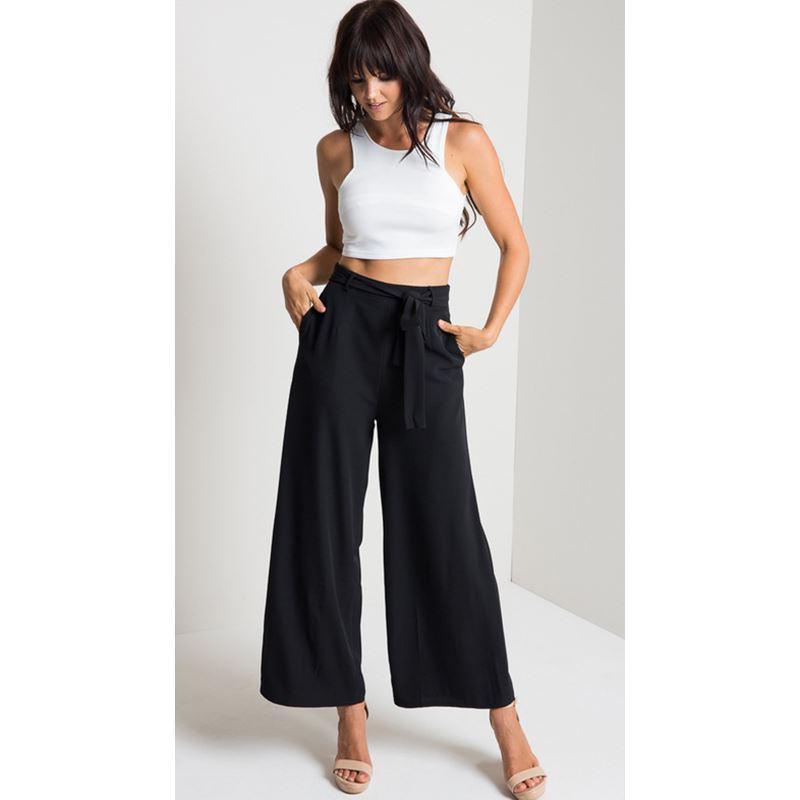Wide-Leg Culotte Pants