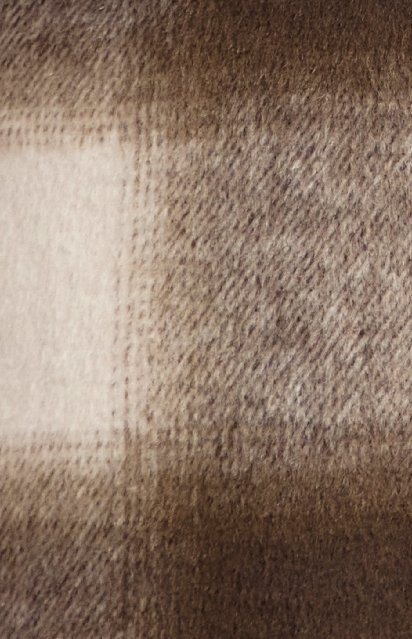 Checkered Double Breasted Faux Wool Coat