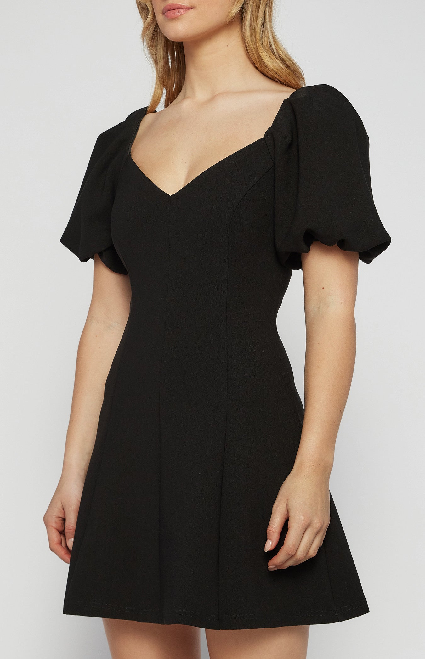 Textured Stretch Fabric Panel Dress