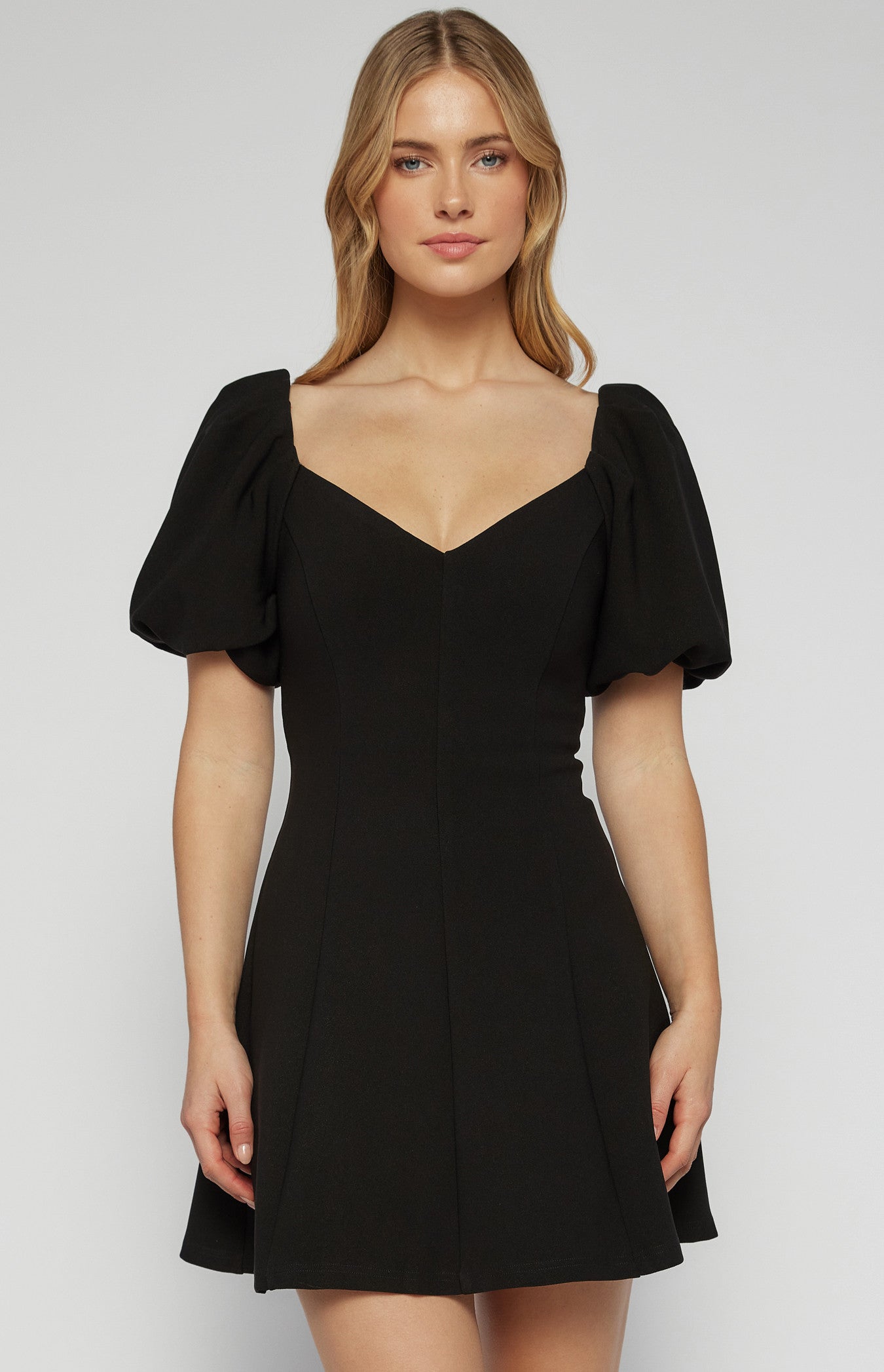 Textured Stretch Fabric Panel Dress