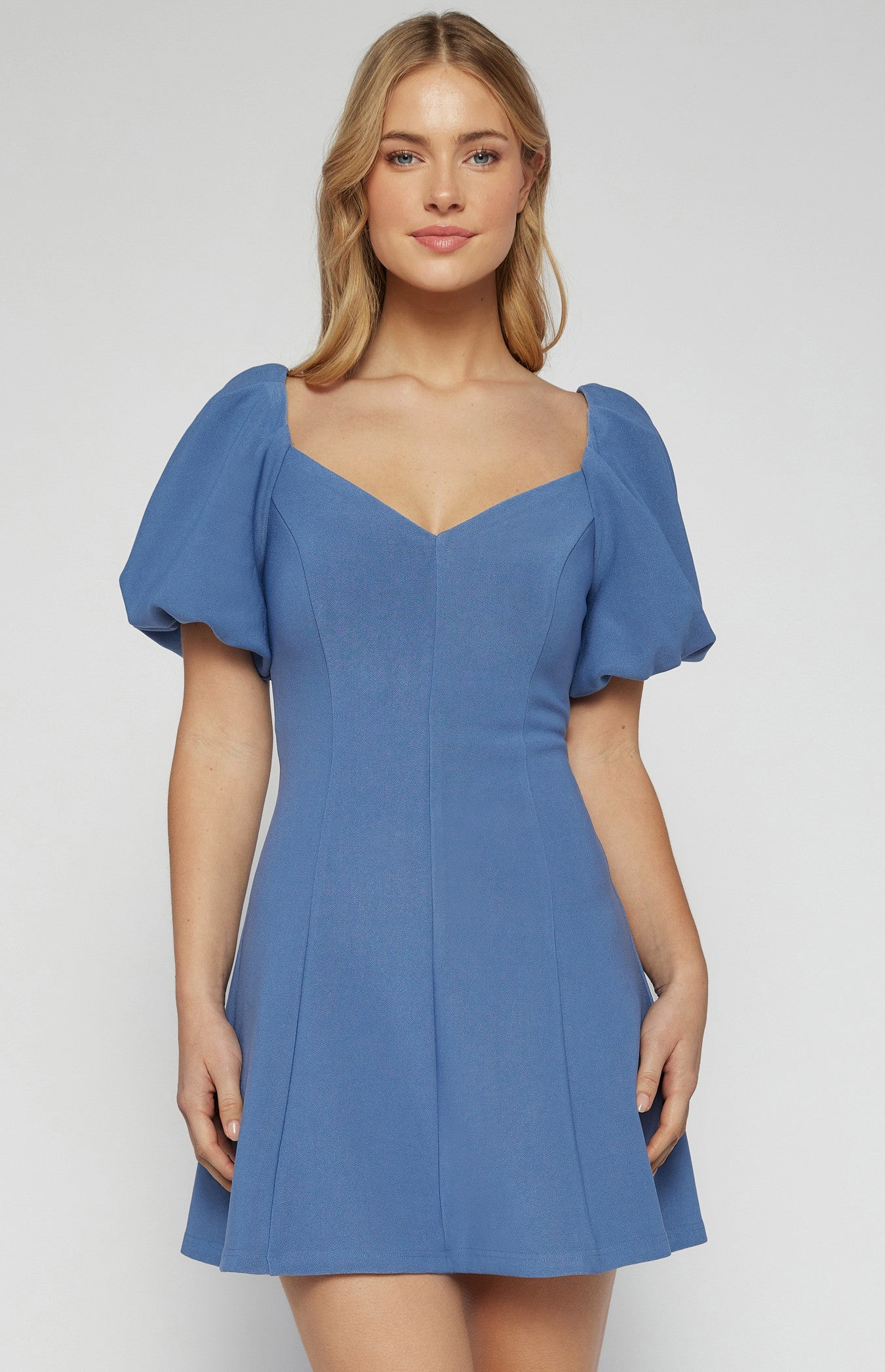 Textured Stretch Fabric Panel Dress