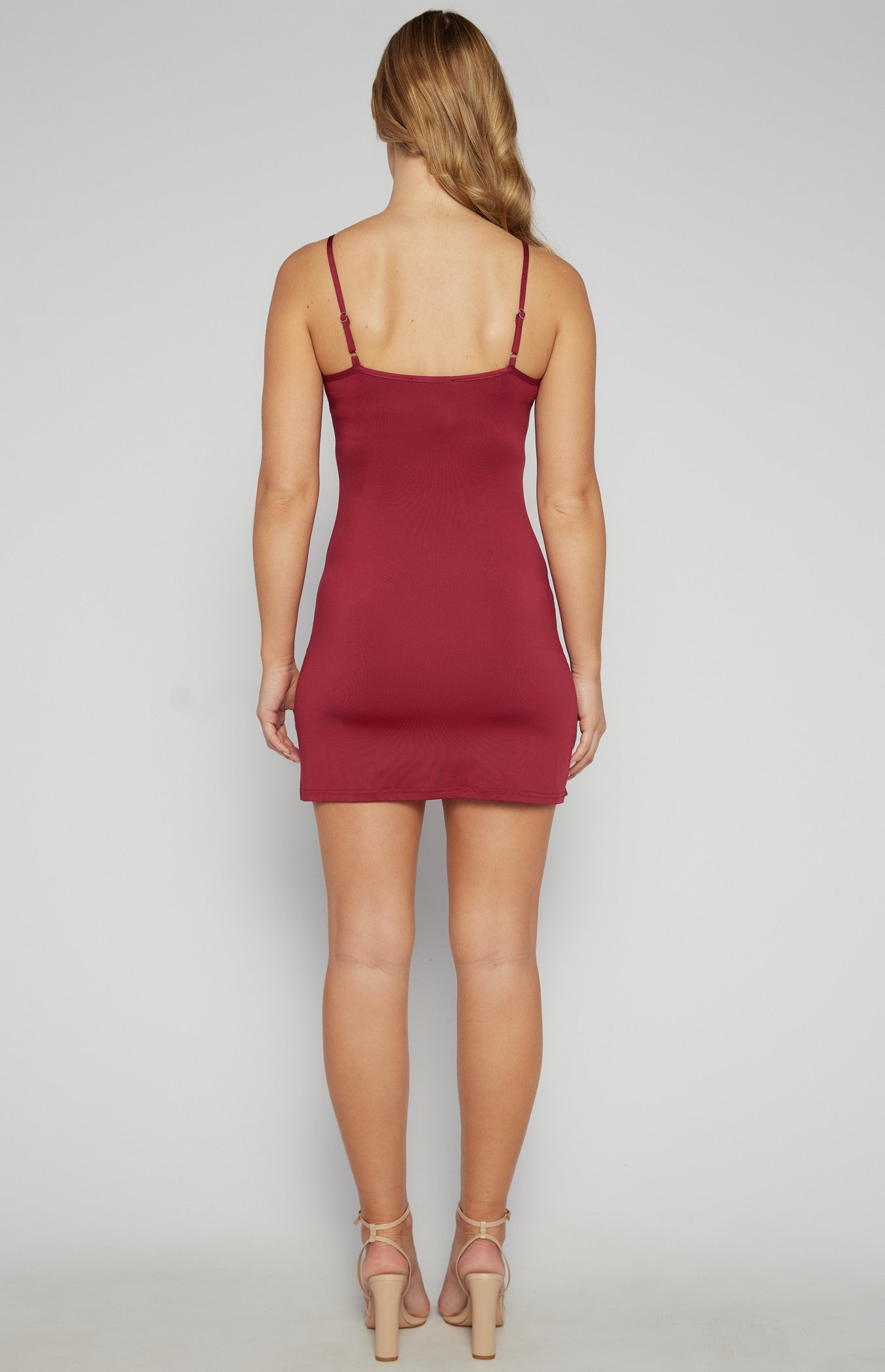 Gold Button Textured Shirt Dress with Slip Lining