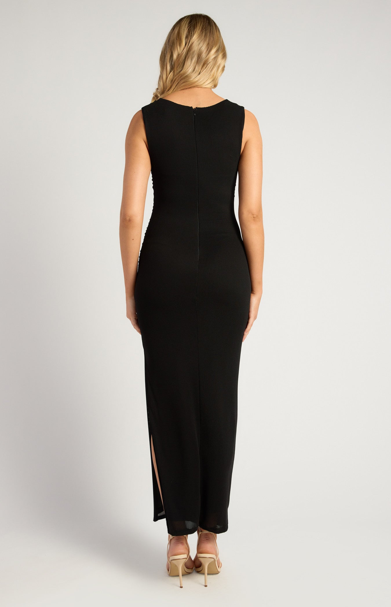 Gold Buckle Star Fish Detail Jersey Dress