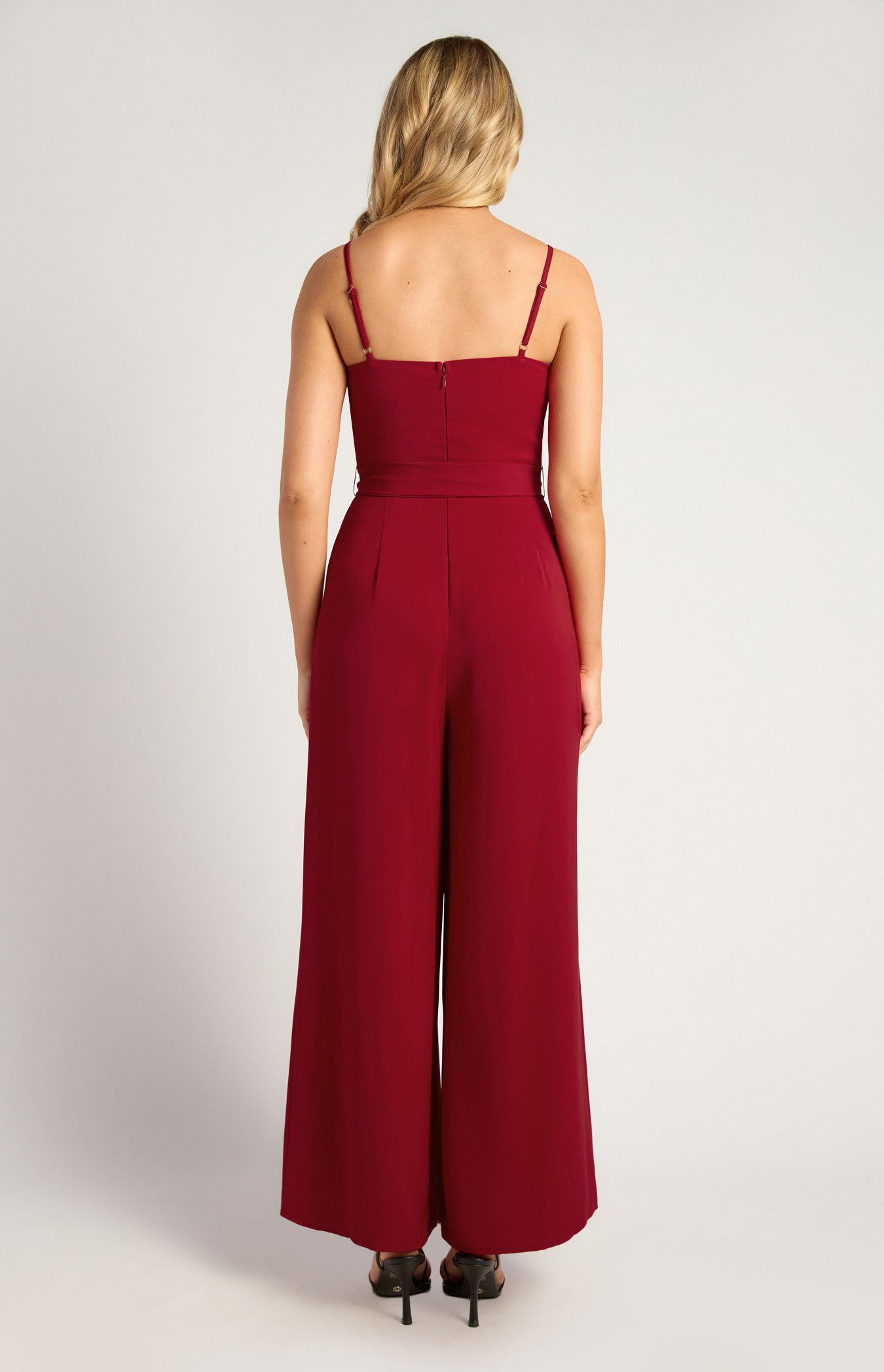 Gold Chain Detail Pleated Front Jumpsuit