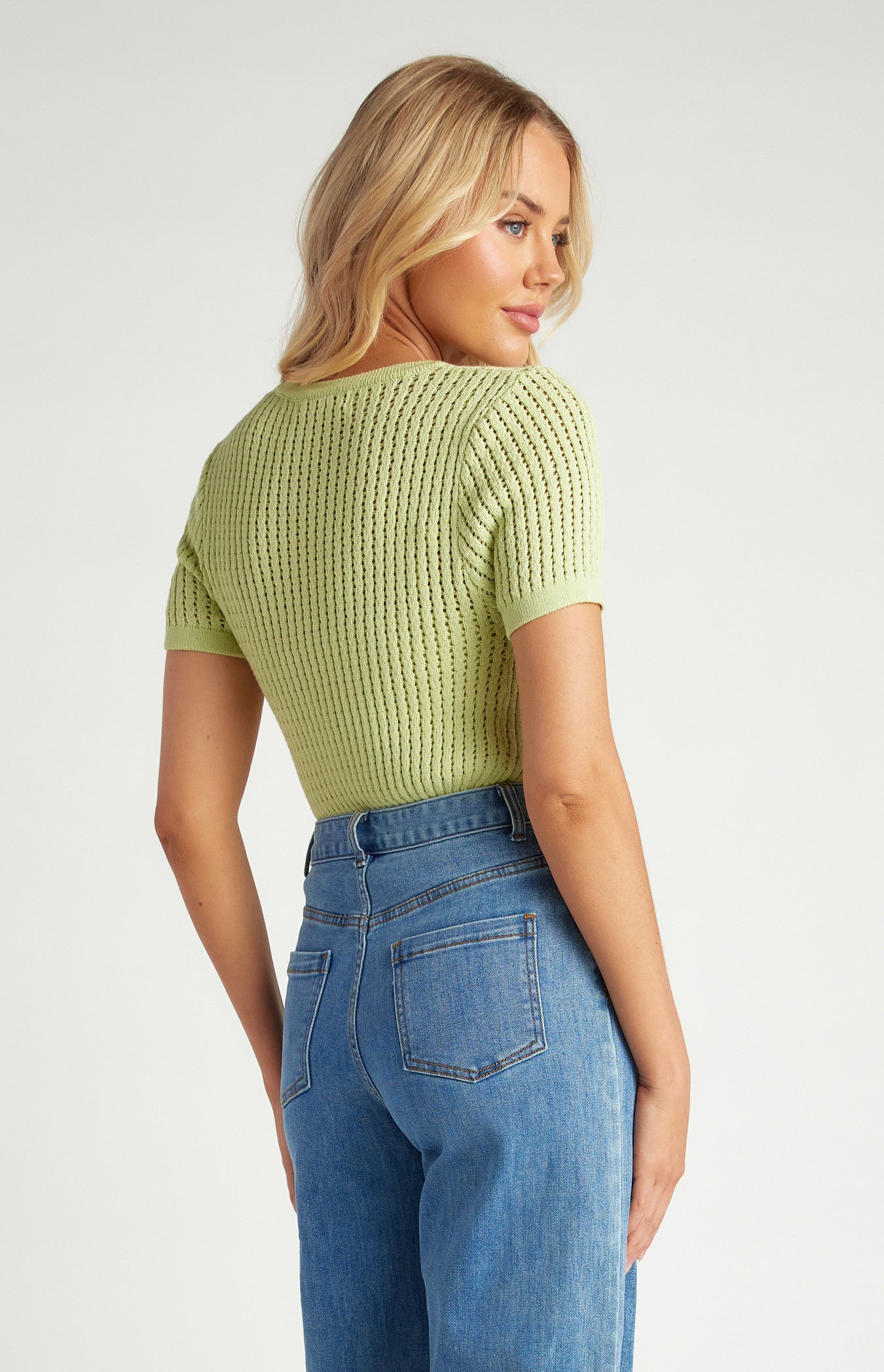 Crochet Knit Top with Slip Cami