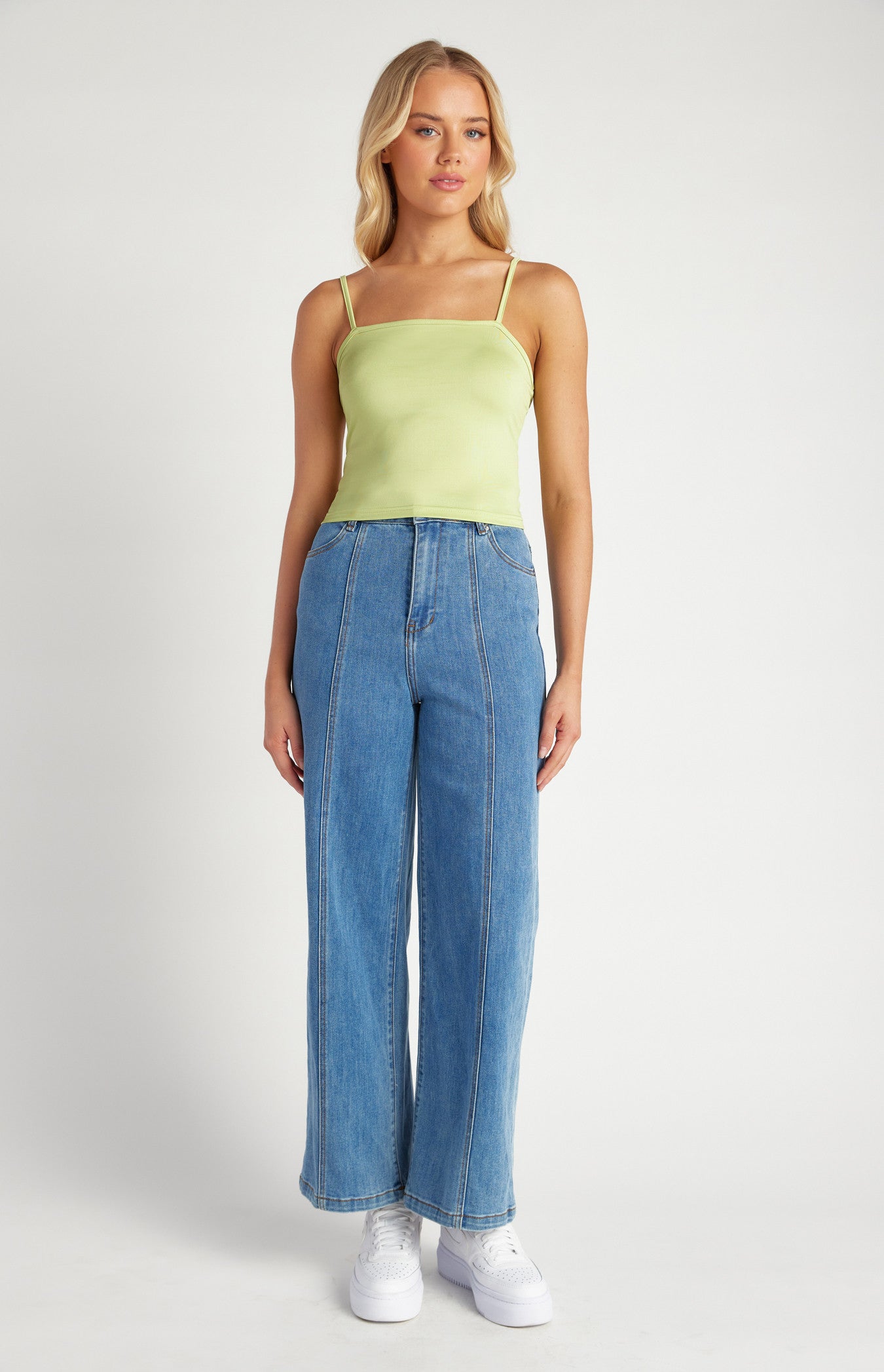 Crochet Knit Top with Slip Cami