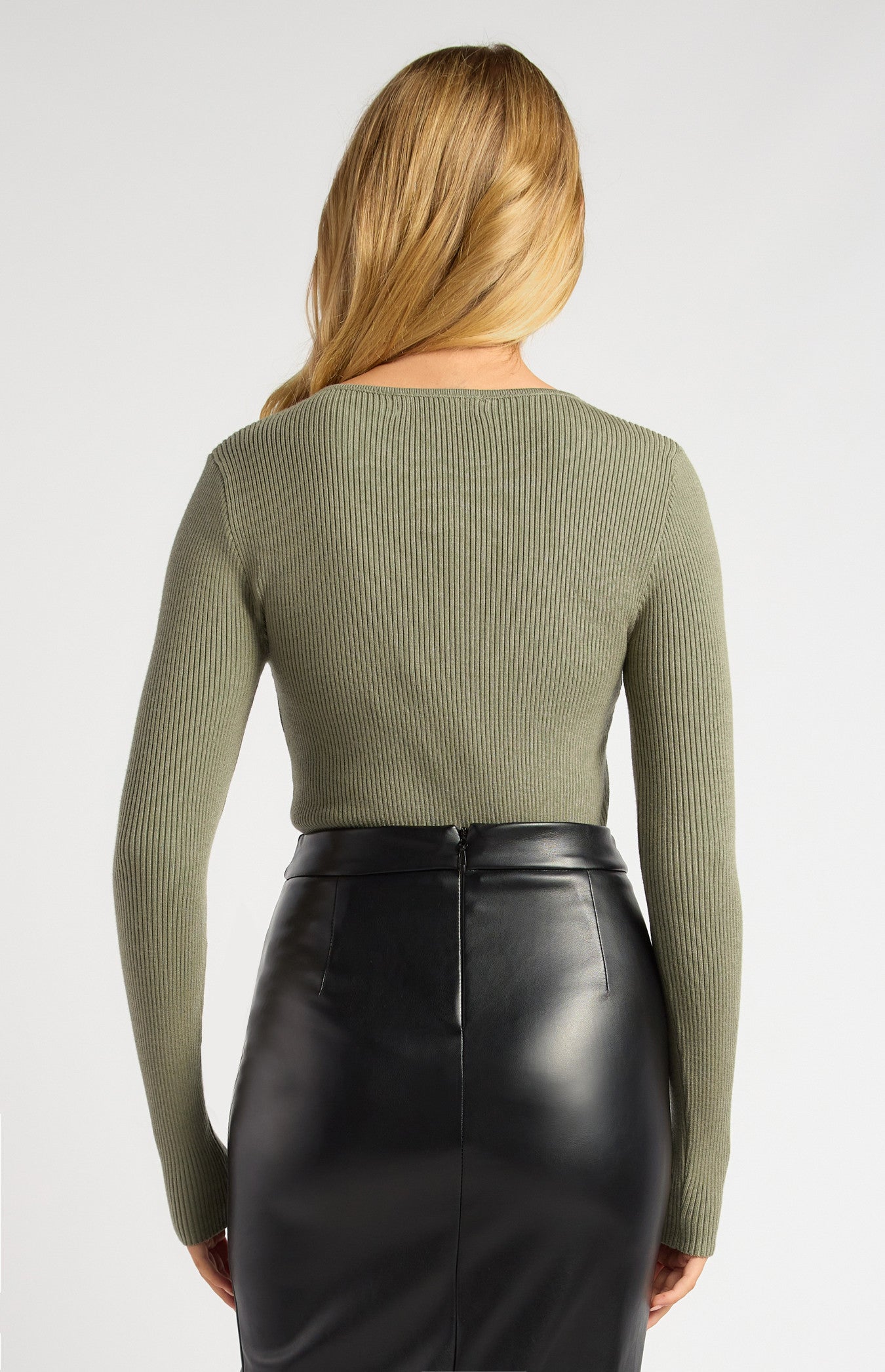 Silver Embellishment Cut-Out Detail Knit Top