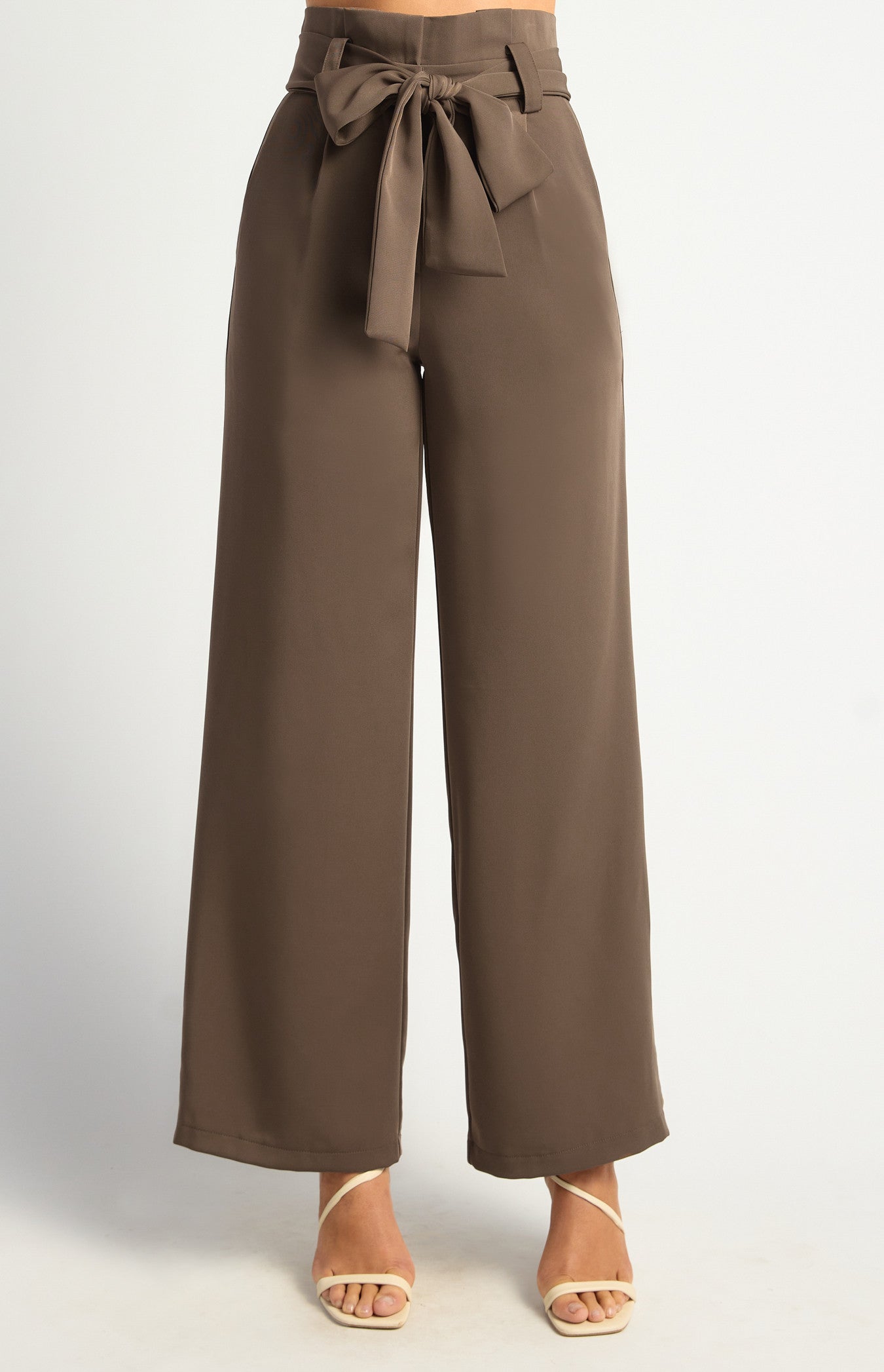 Paper Bag Waist Wide Leg Pants