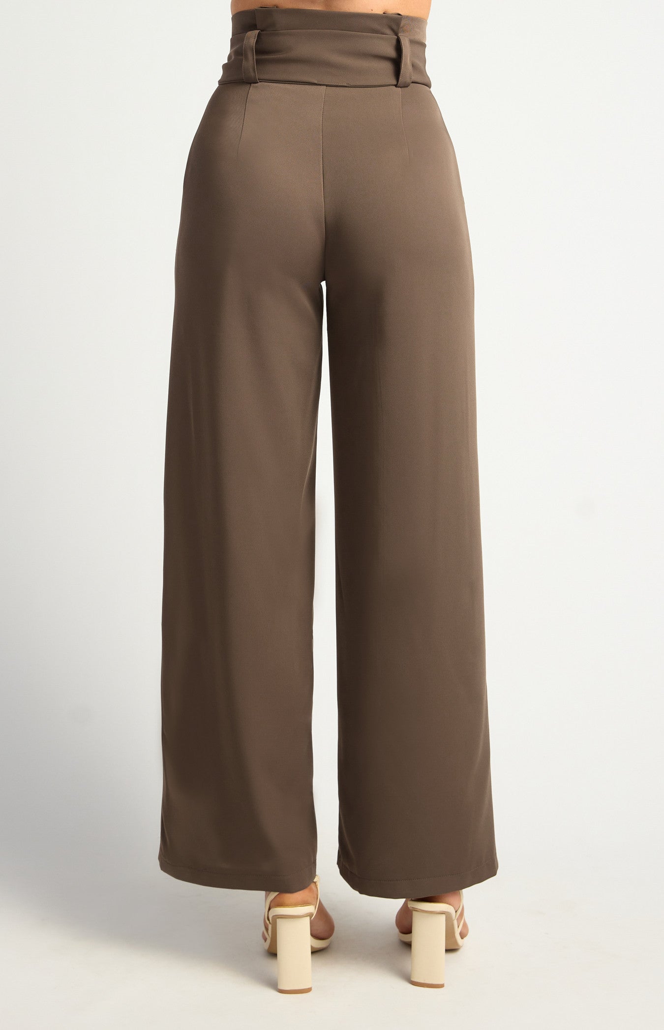 Paper Bag Waist Wide Leg Pants