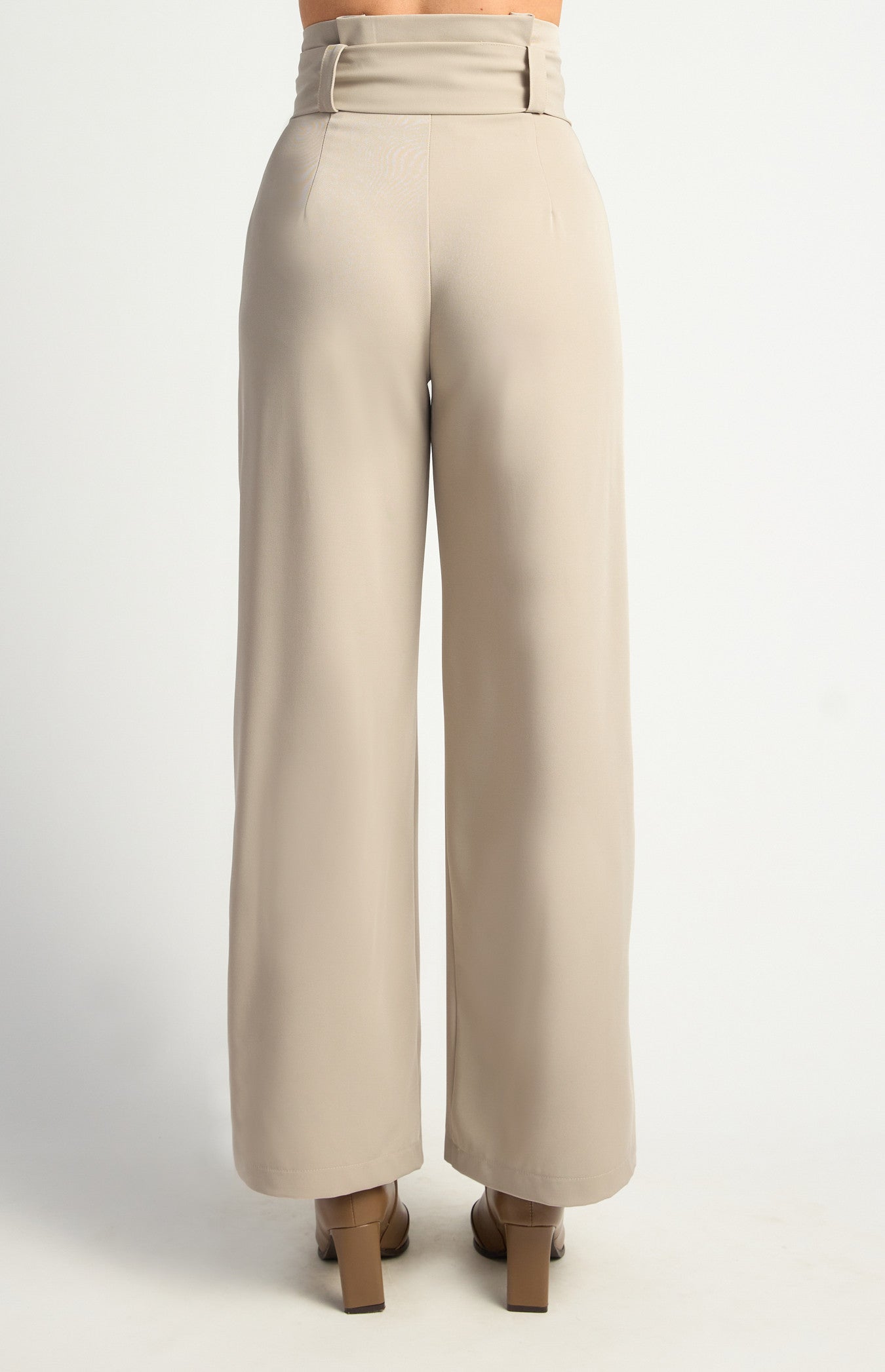 Paper Bag Waist Wide Leg Pants