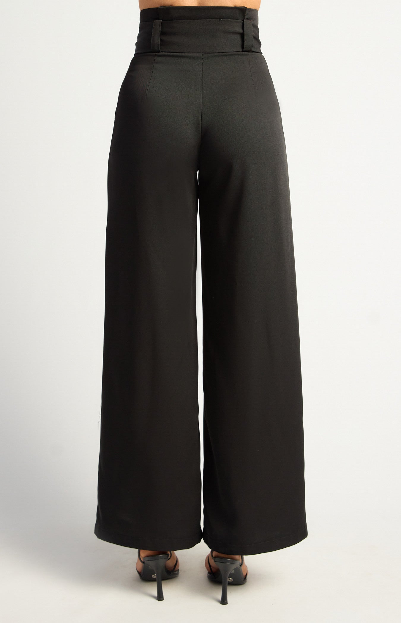 Paper Bag Waist Wide Leg Pants