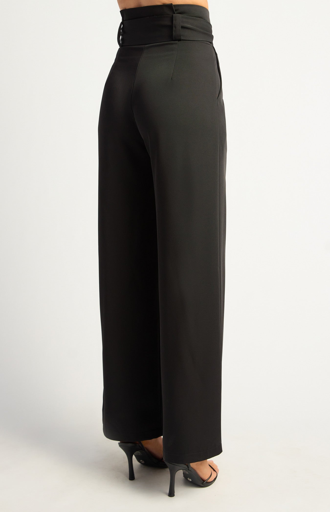 Paper Bag Waist Wide Leg Pants