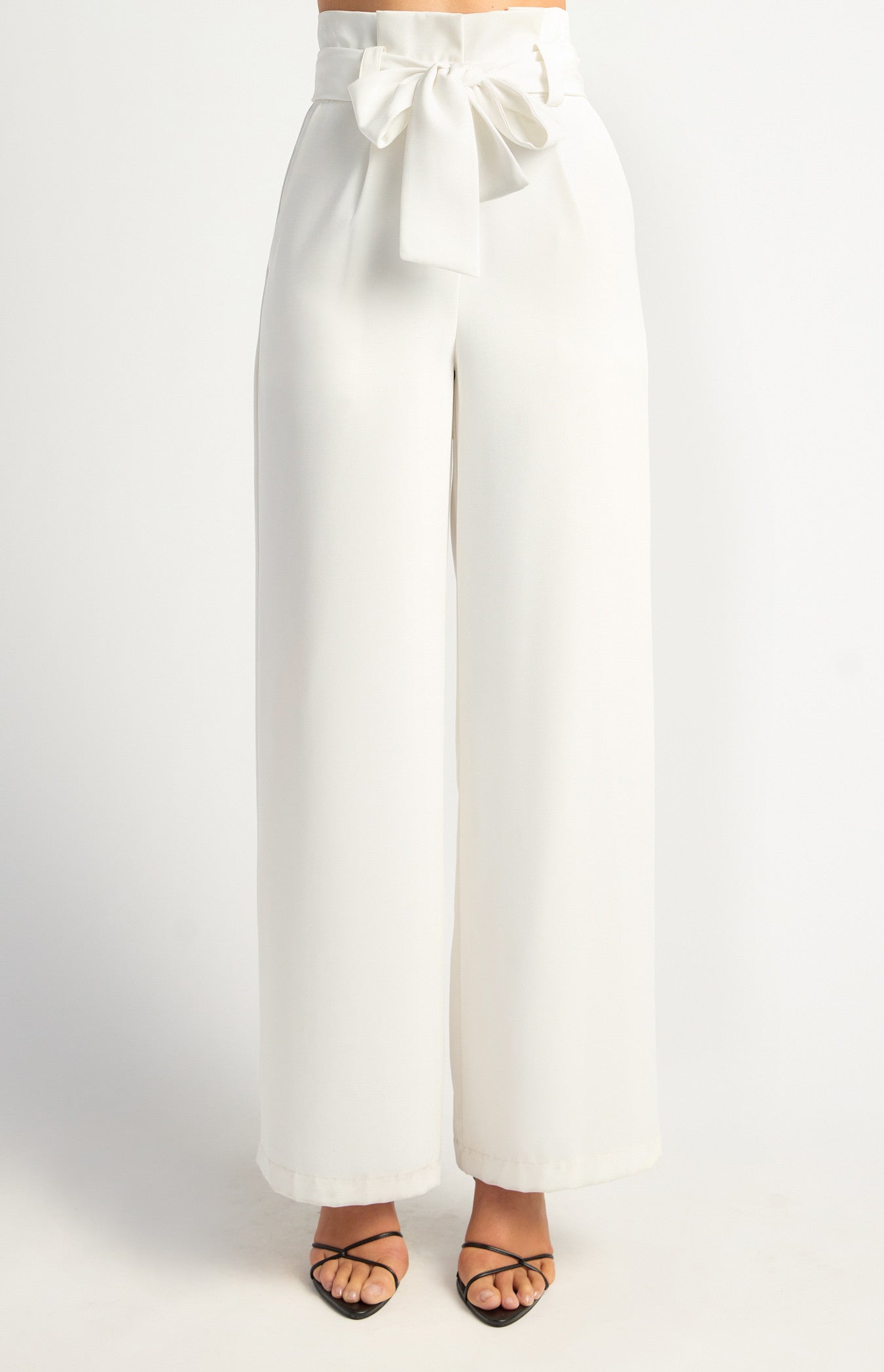 Paper Bag Waist Wide Leg Pants
