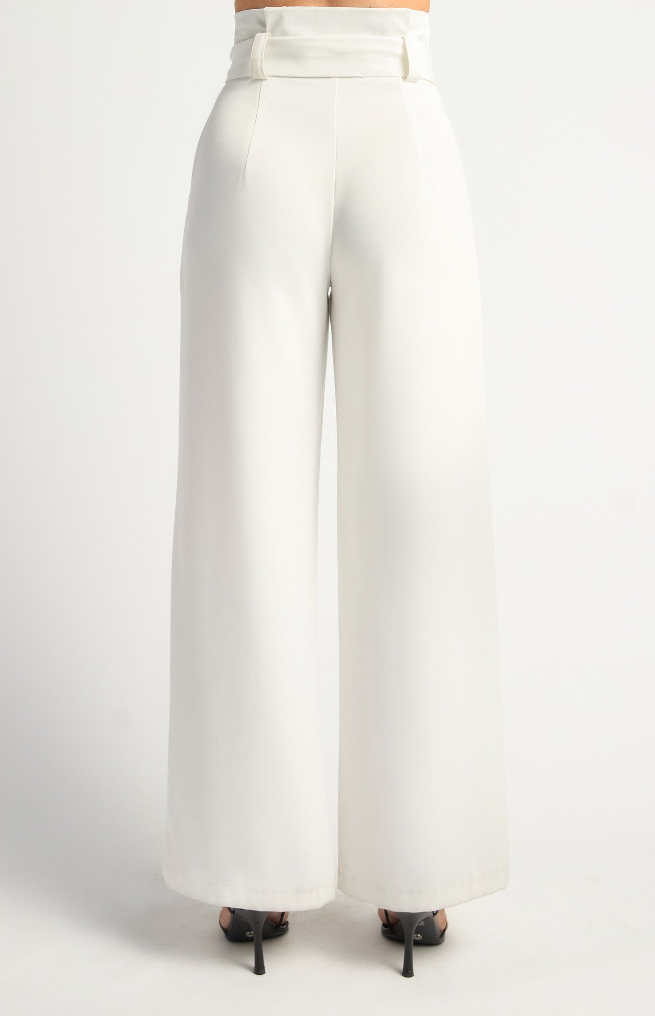Paper Bag Waist Wide Leg Pants