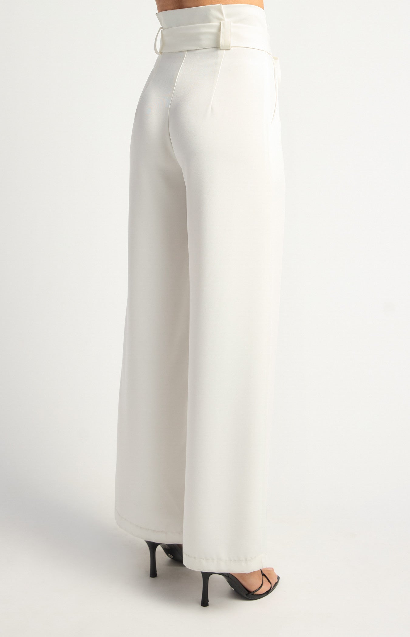 Paper Bag Waist Wide Leg Pants