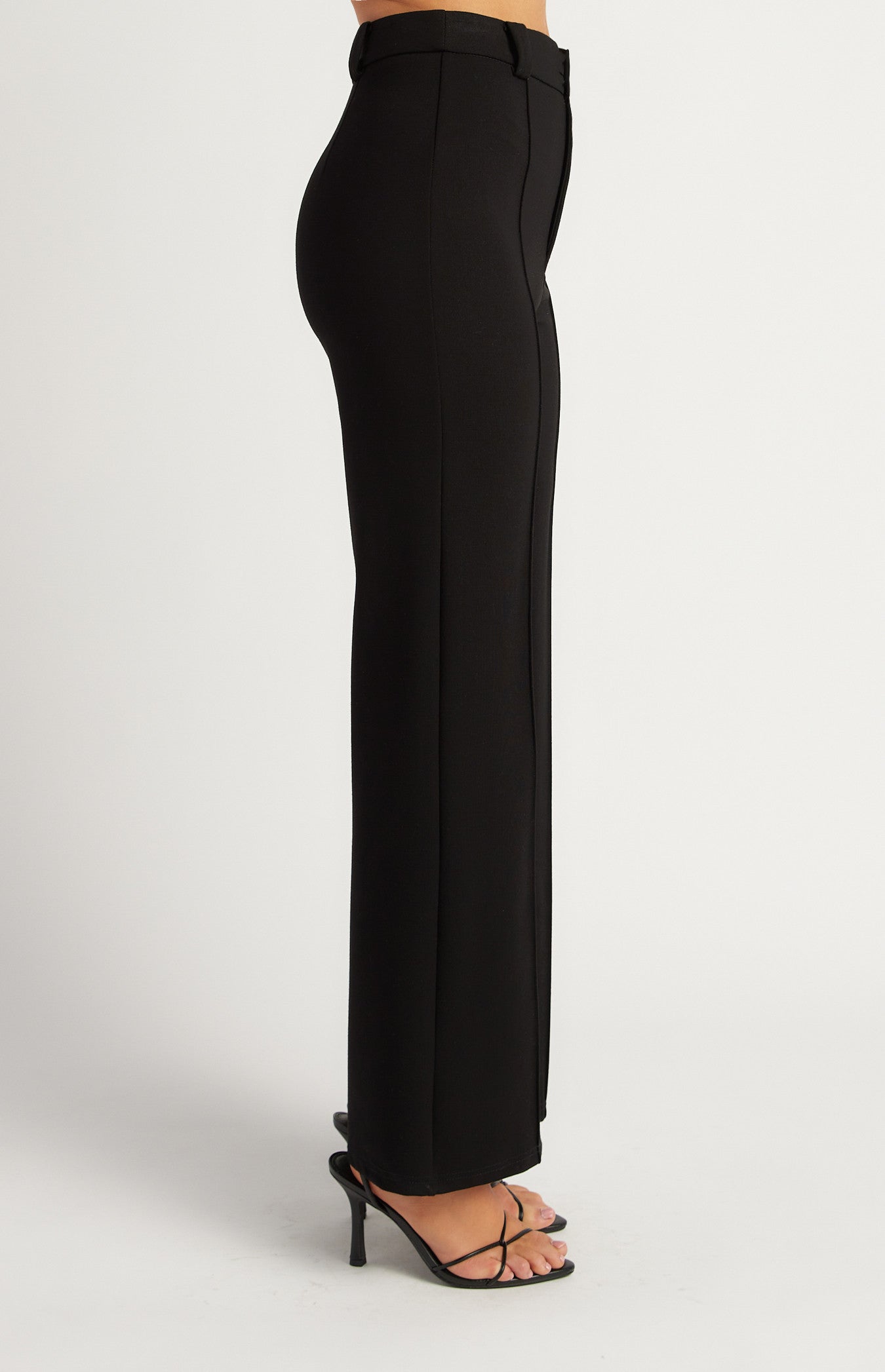 Stretch Fabric Front Seam Detail Pants