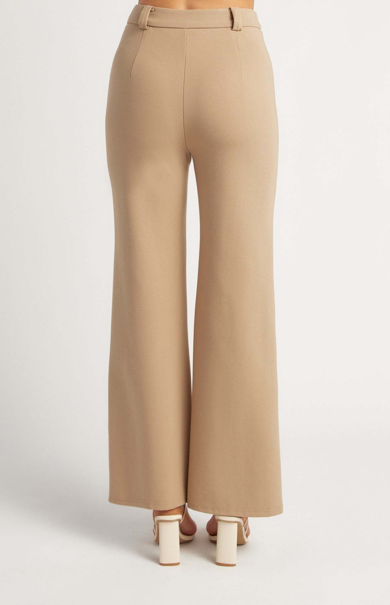 Stretch Fabric Front Seam Detail Pants