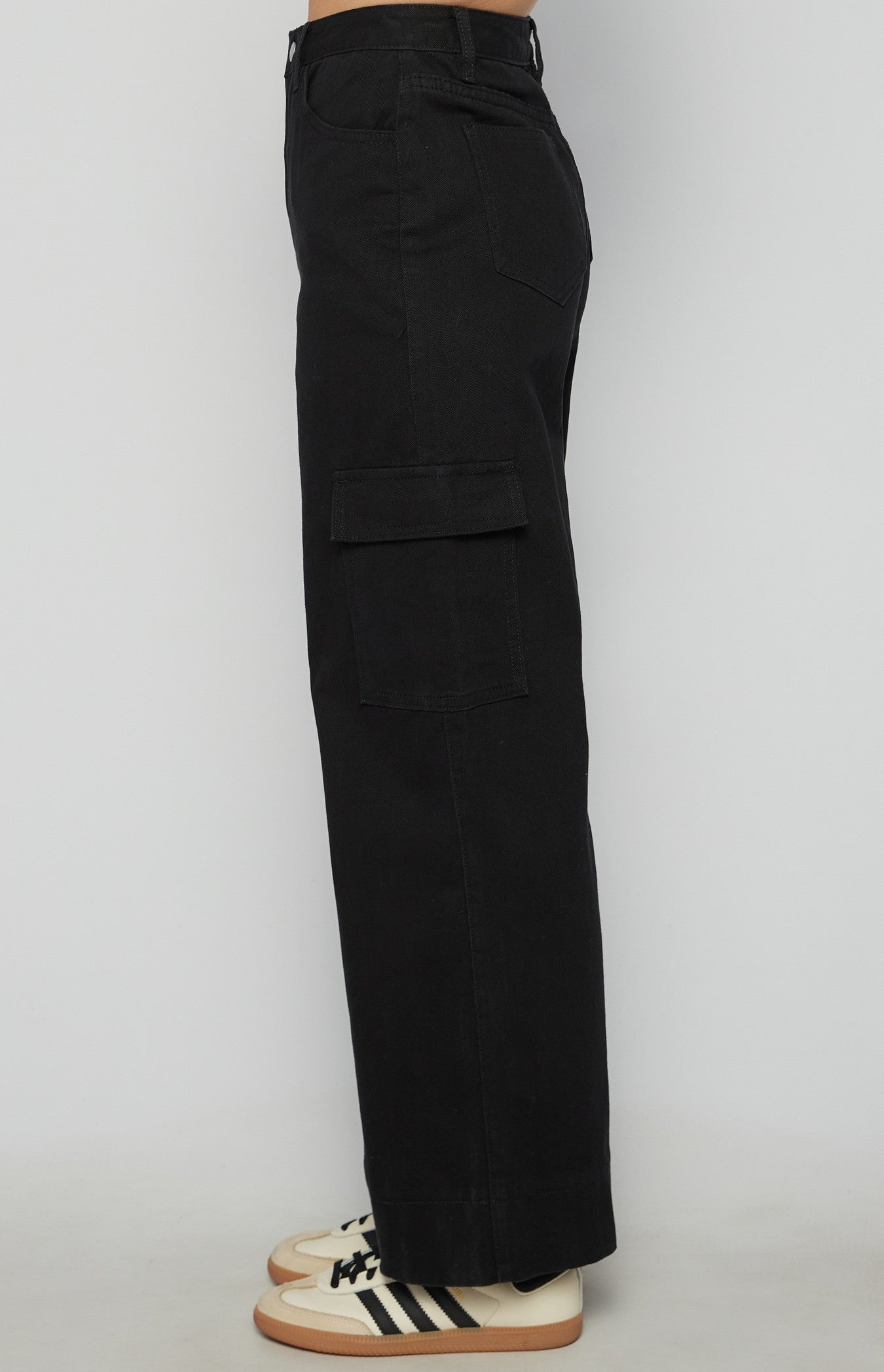 Cotton Side Patch Pocket Detail Pants