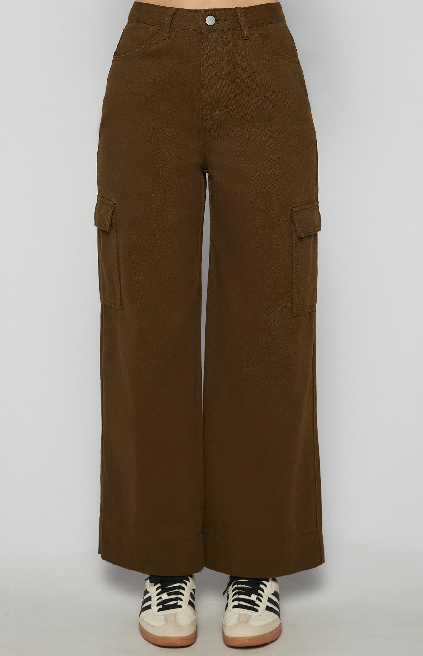 Cotton Side Patch Pocket Detail Pants