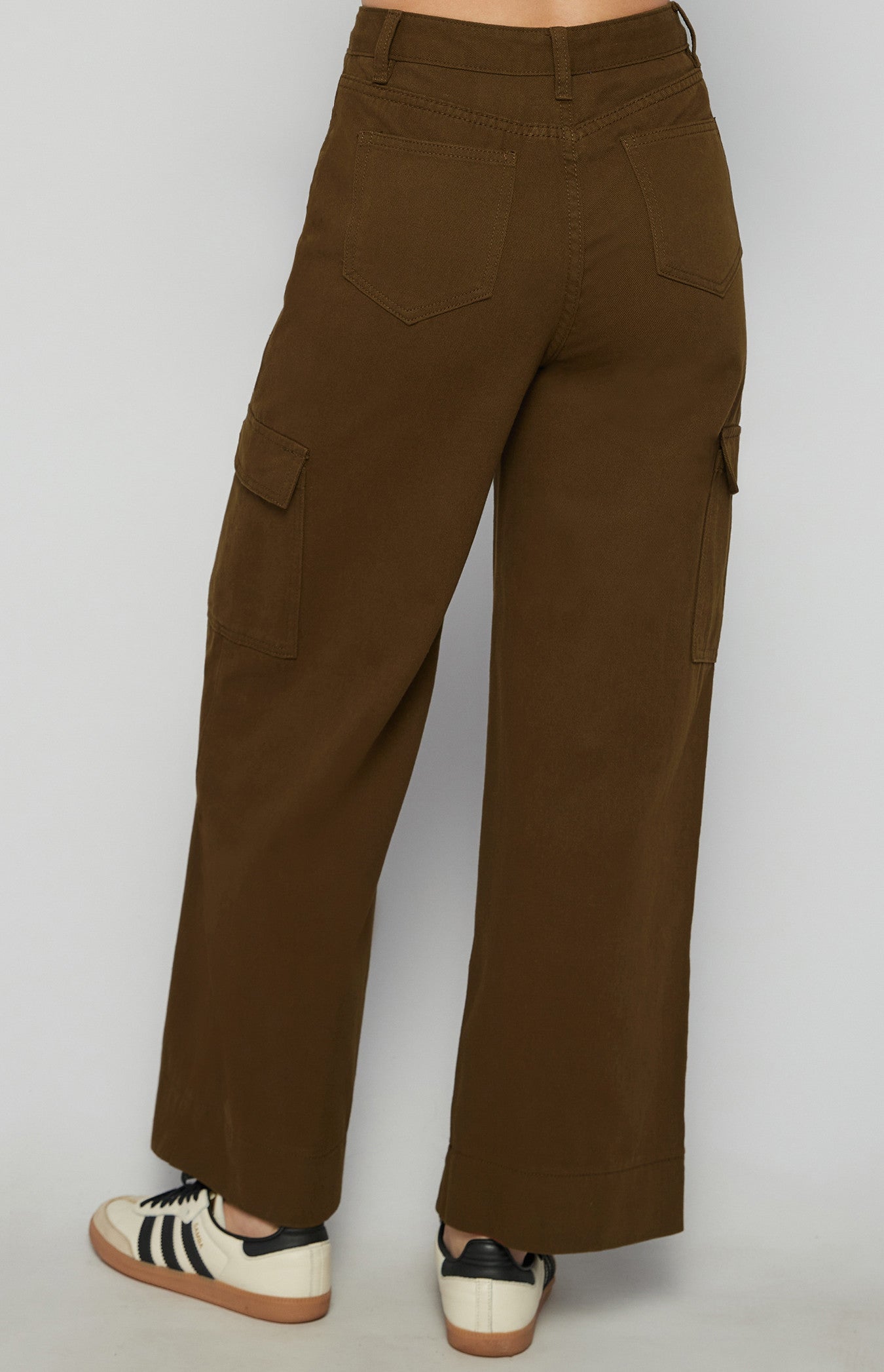 Cotton Side Patch Pocket Detail Pants