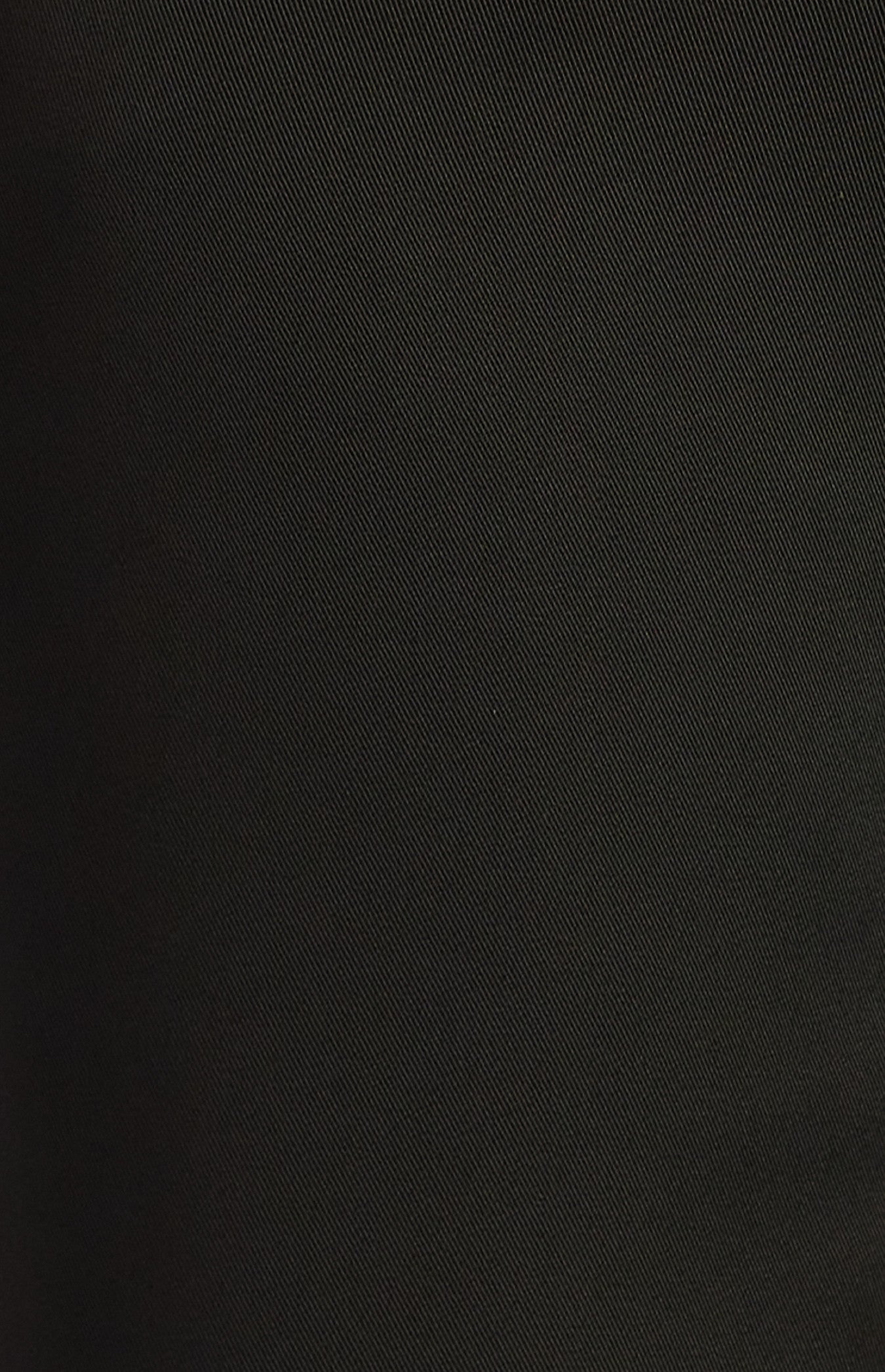 High-Waisted Tapered Pants with Round Self-Fabric Buckle