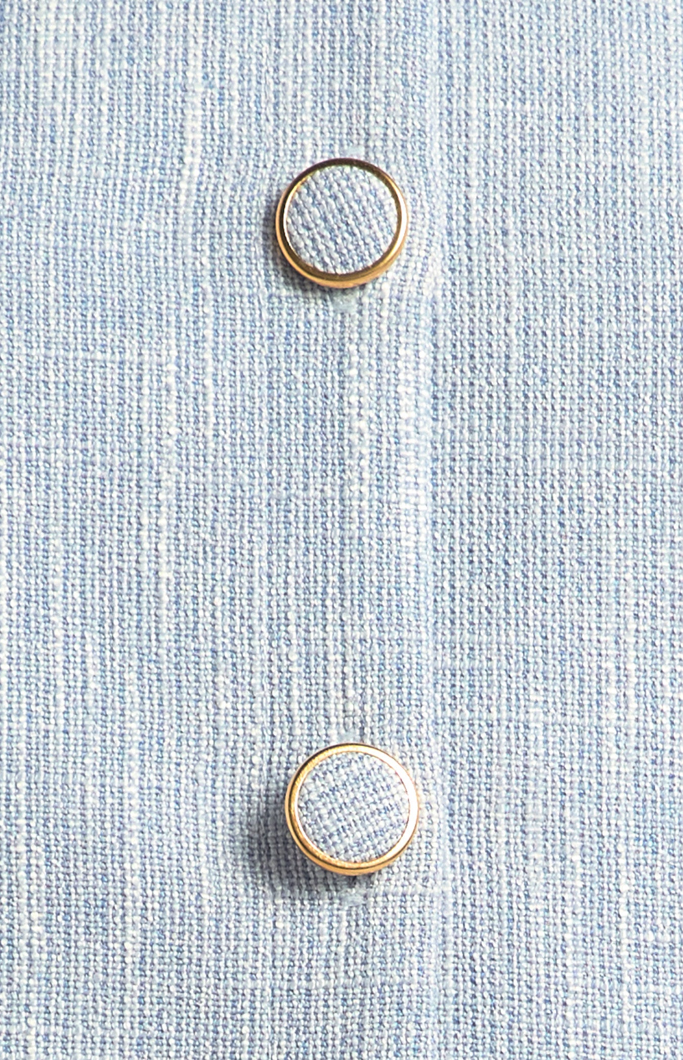 Lightweight Tweed Fabric Top and Skirt Set with Gold Accent Buttons