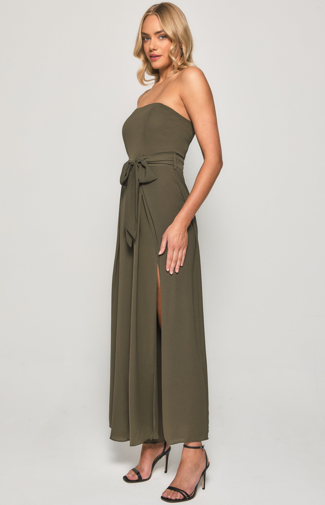 Split Leg Waist Jumpsuit