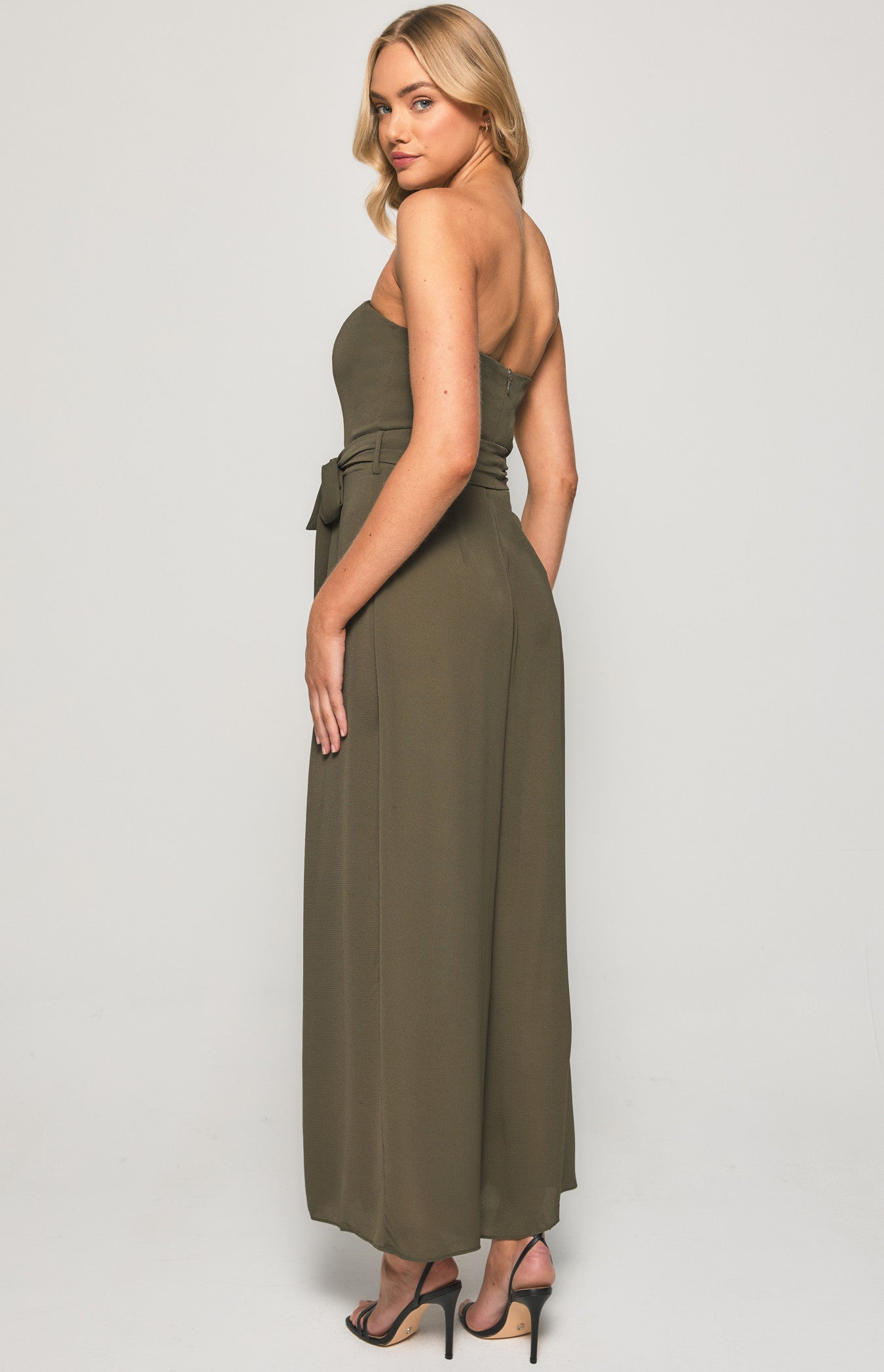 Split Leg Waist Jumpsuit