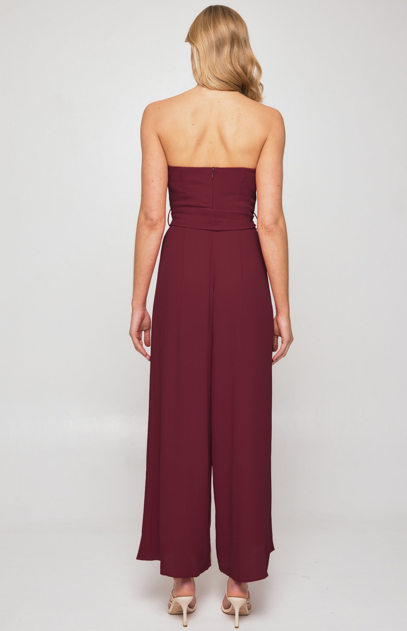 Split Leg Waist Jumpsuit