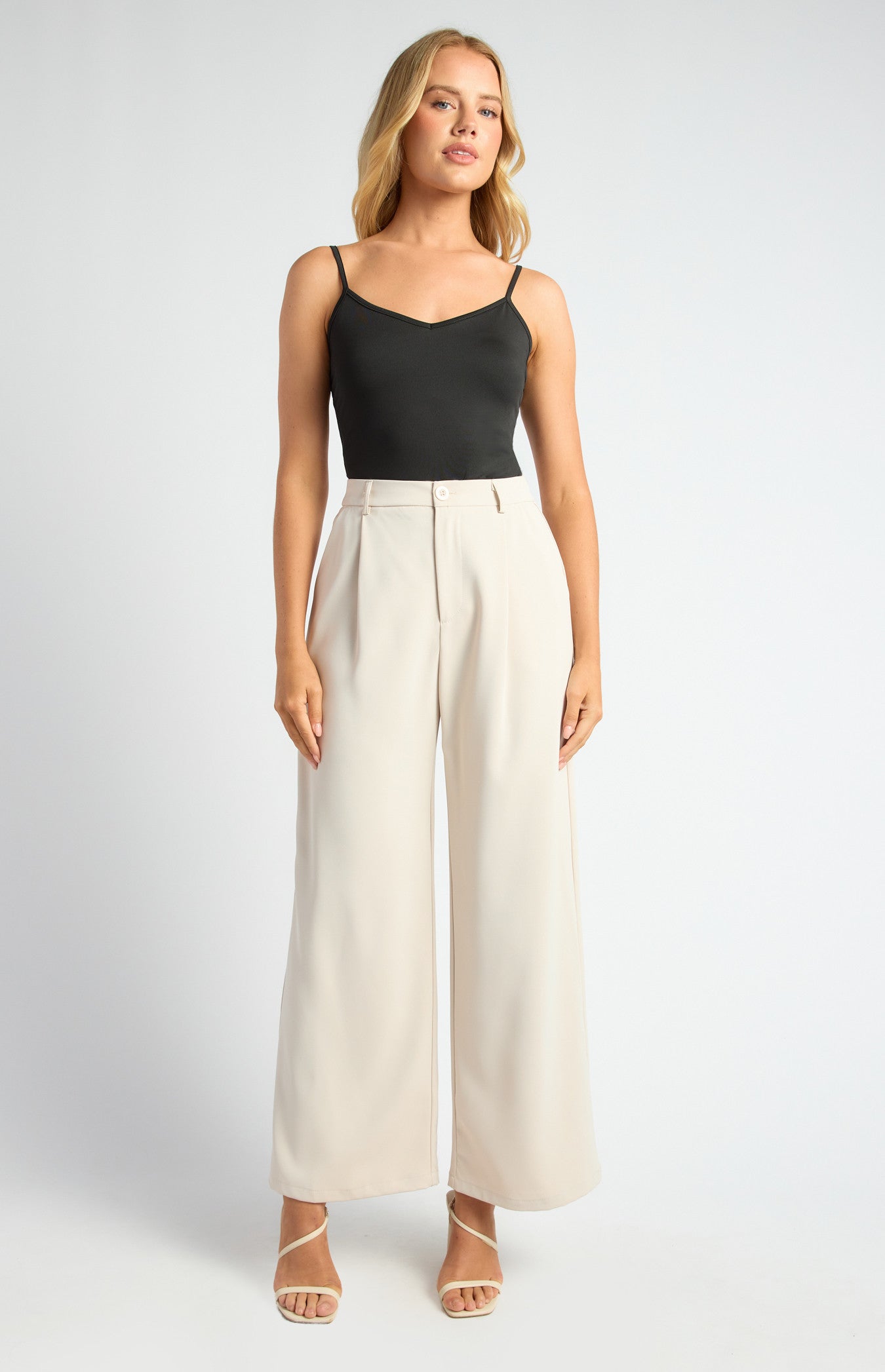 High Neck Chiffon Top with Separate Cami