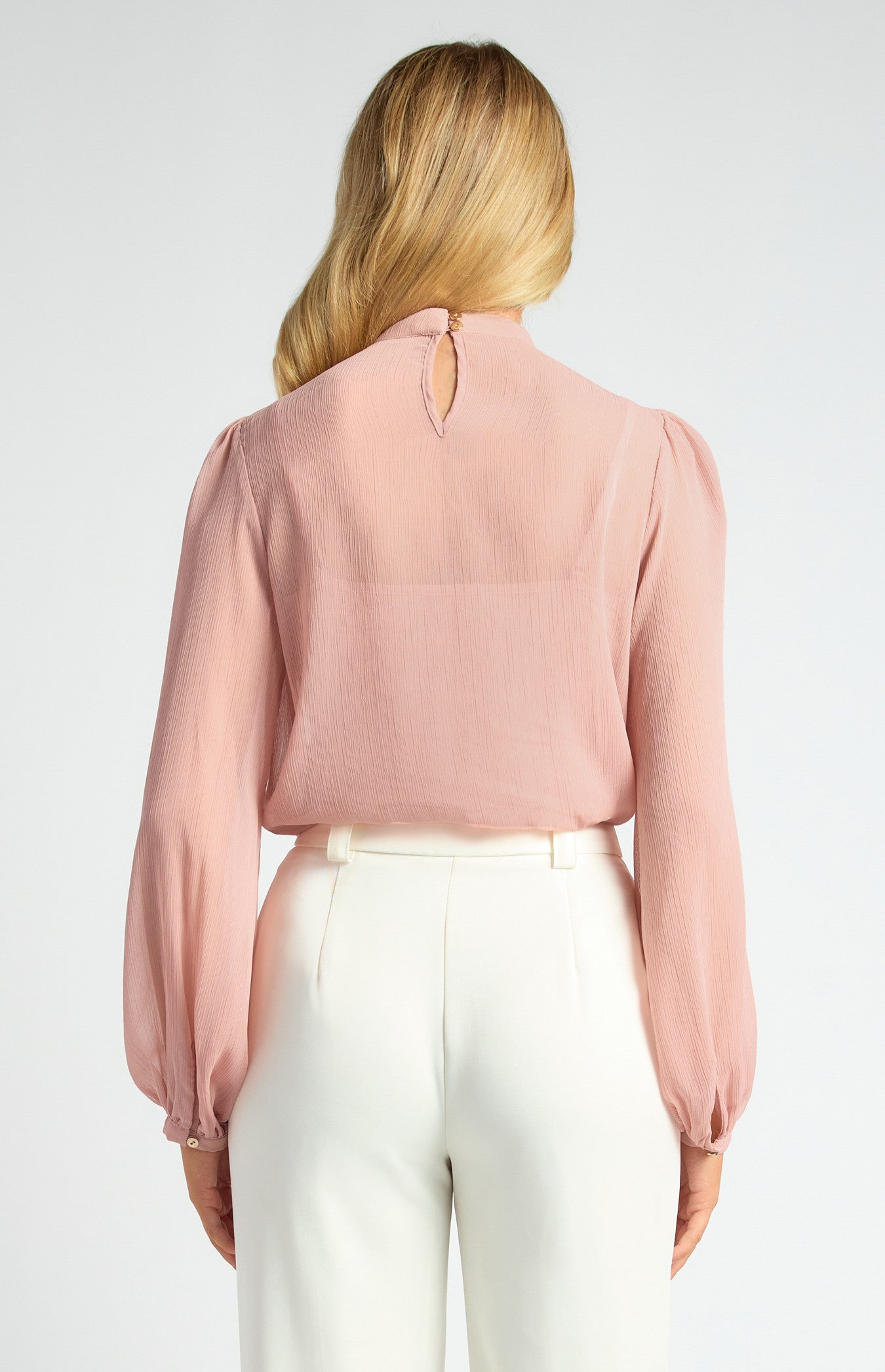 High Neck Chiffon Top with Separate Cami