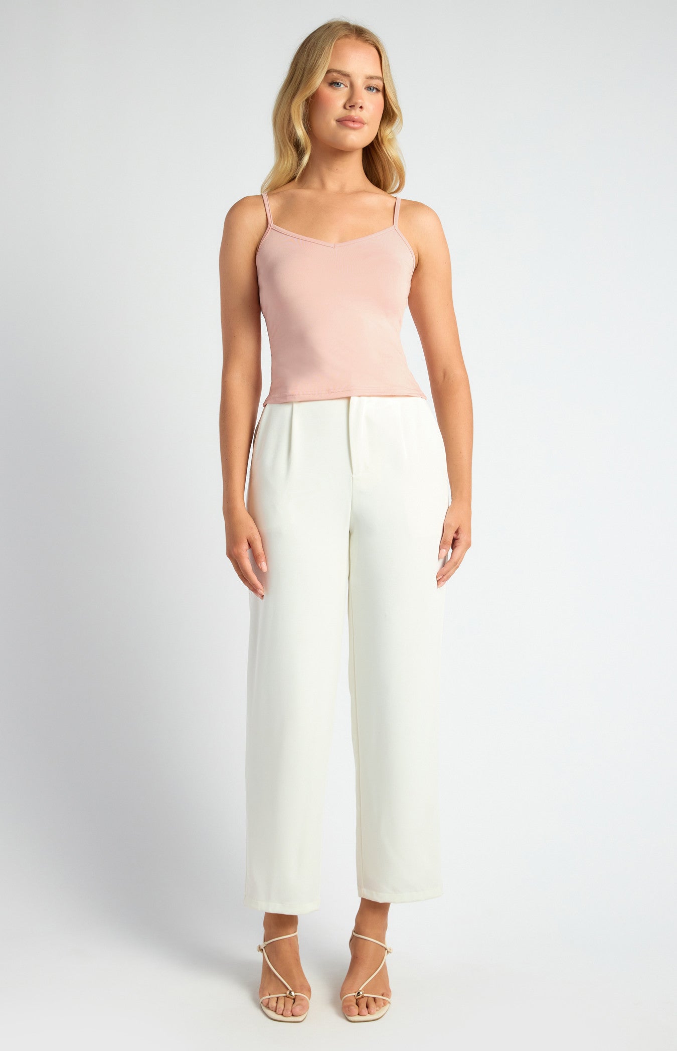 High Neck Chiffon Top with Separate Cami