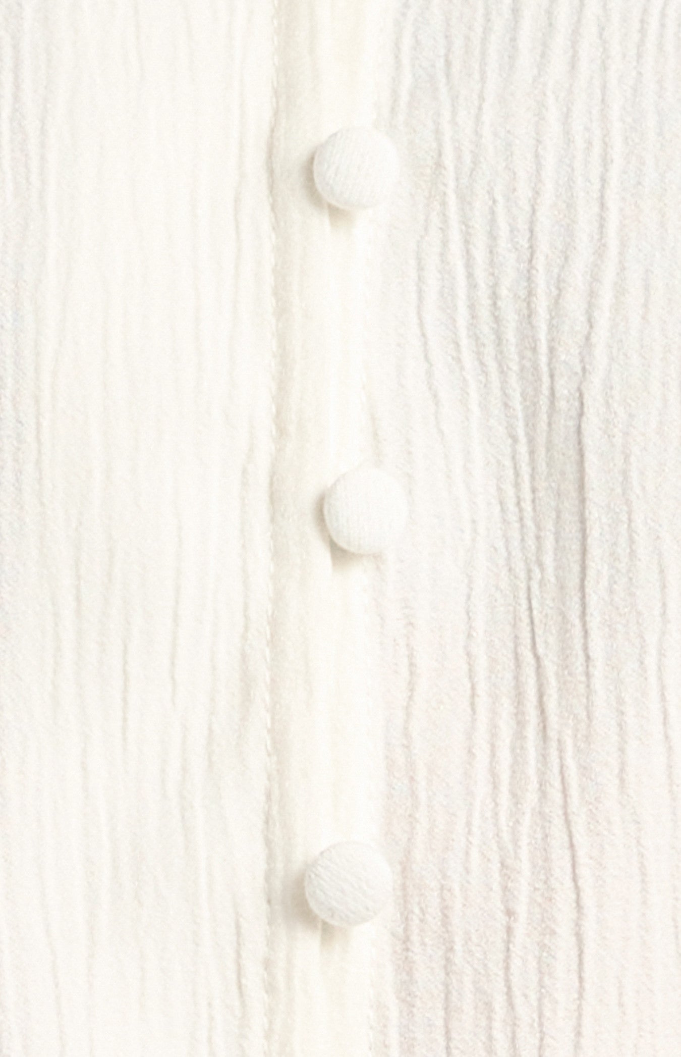 Textured Shirt with Self-Covered Shank Buttons