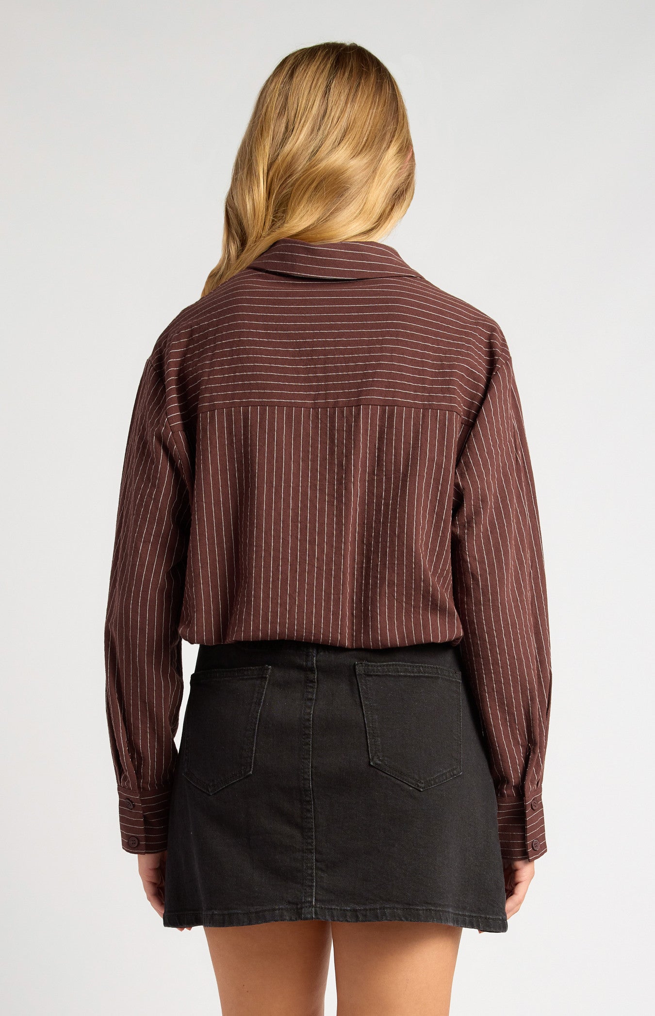 Pin Stripe Button-Up Shirt