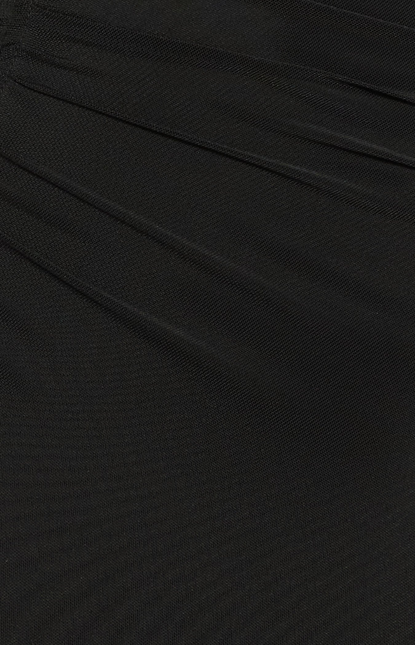 Contour Line Ruched Detail Mesh Mini Dress