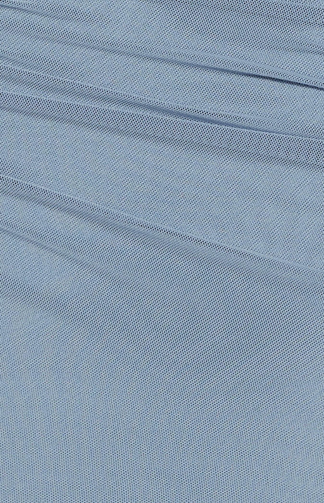 Contour Line Ruched Detail Mesh Mini Dress