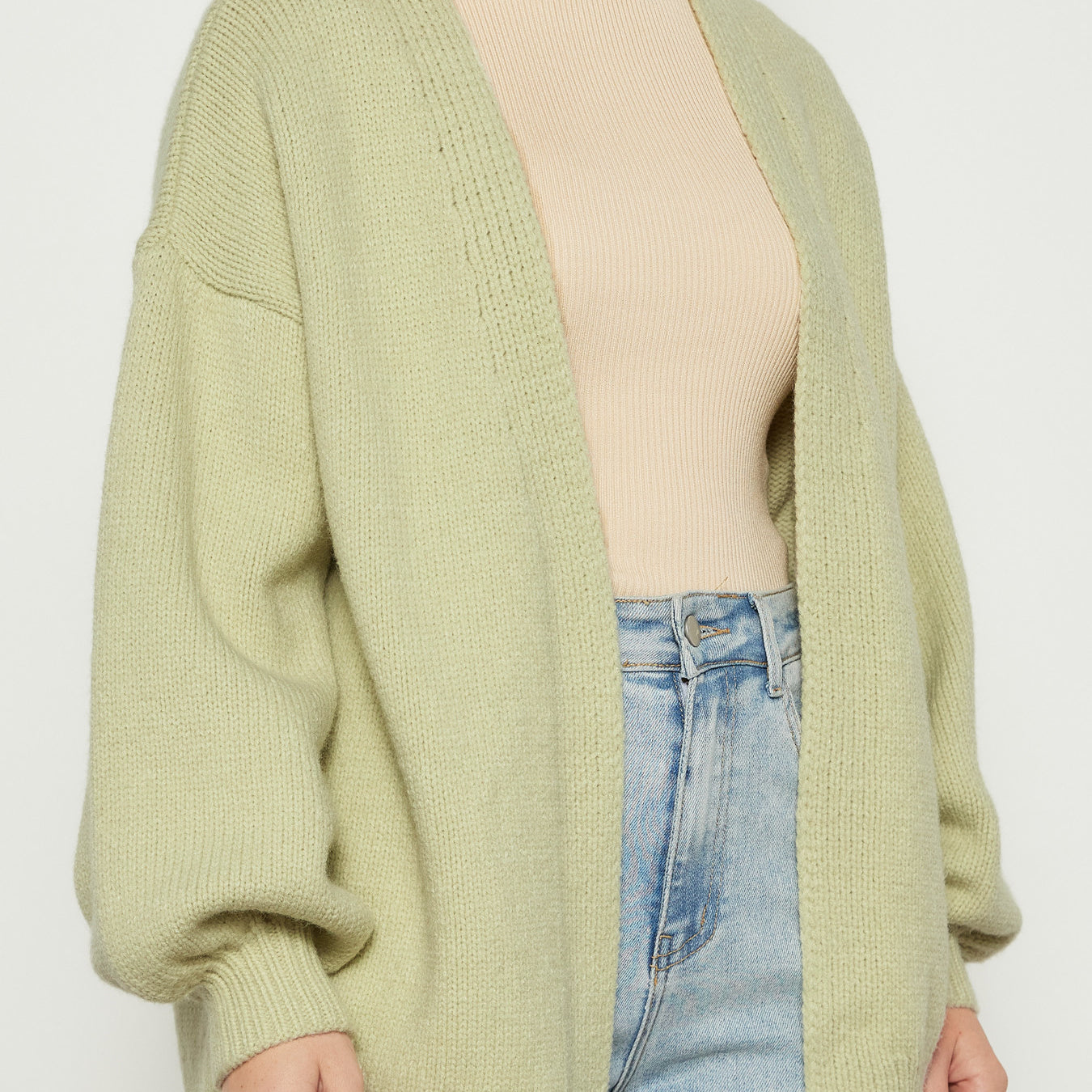 Oversized Bubble Sleeve Cardigan