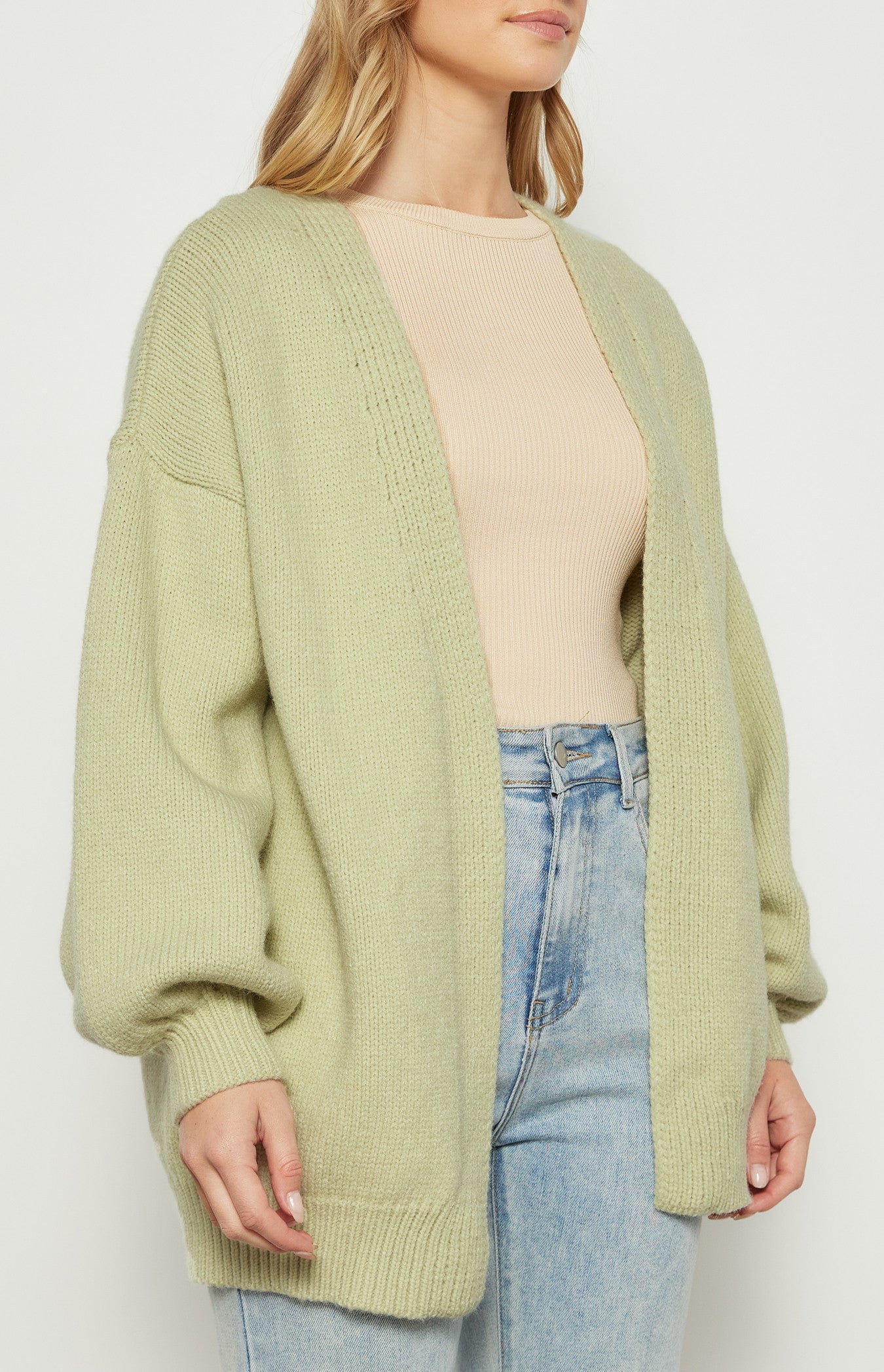 Oversized Bubble Sleeve Cardigan
