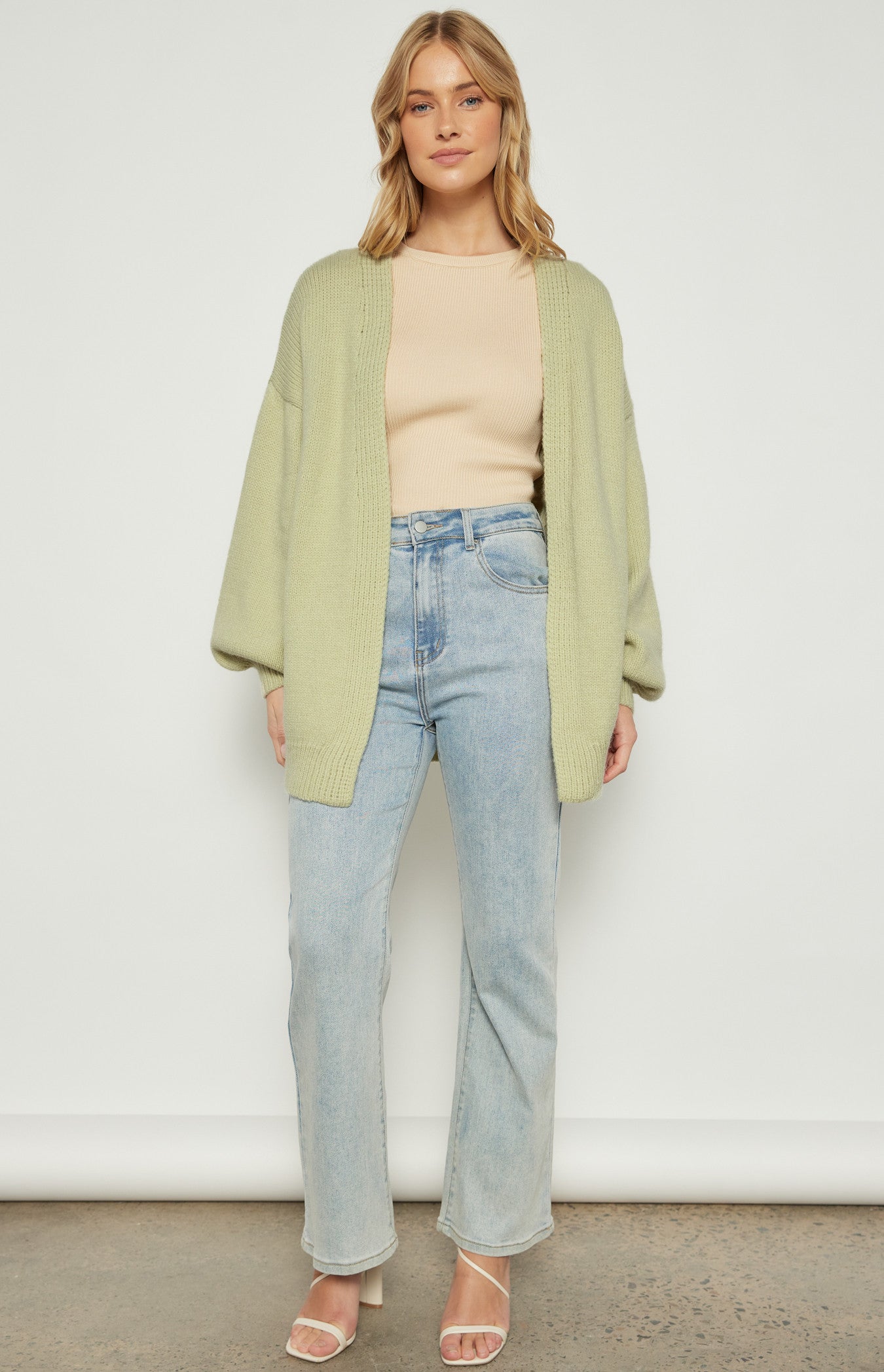 Oversized Bubble Sleeve Cardigan