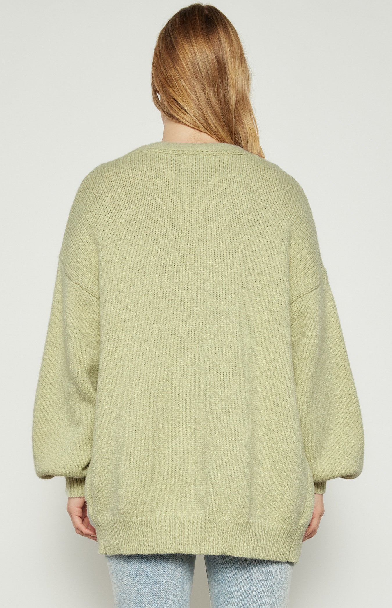 Oversized Bubble Sleeve Cardigan