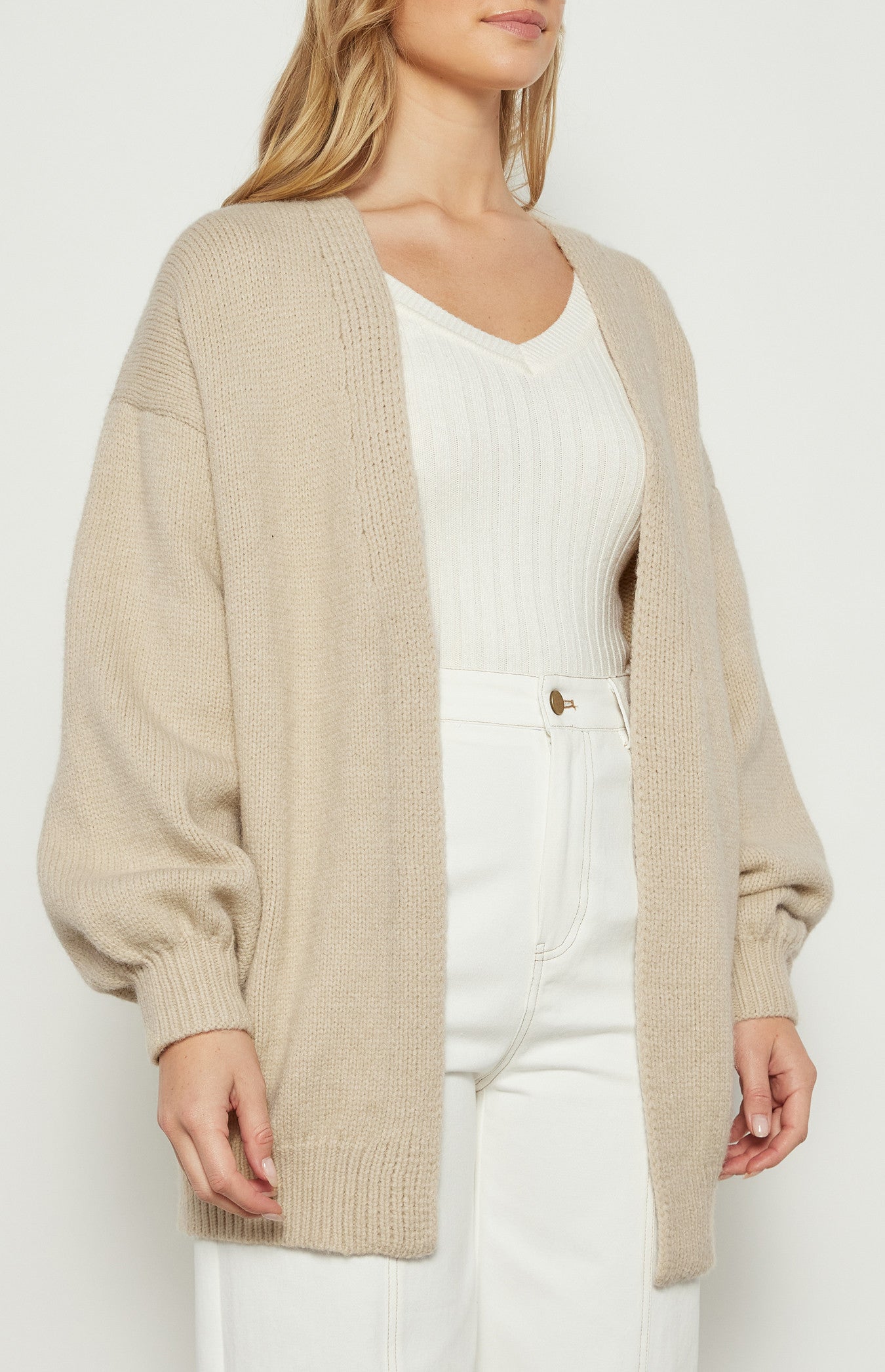 Oversized Bubble Sleeve Cardigan