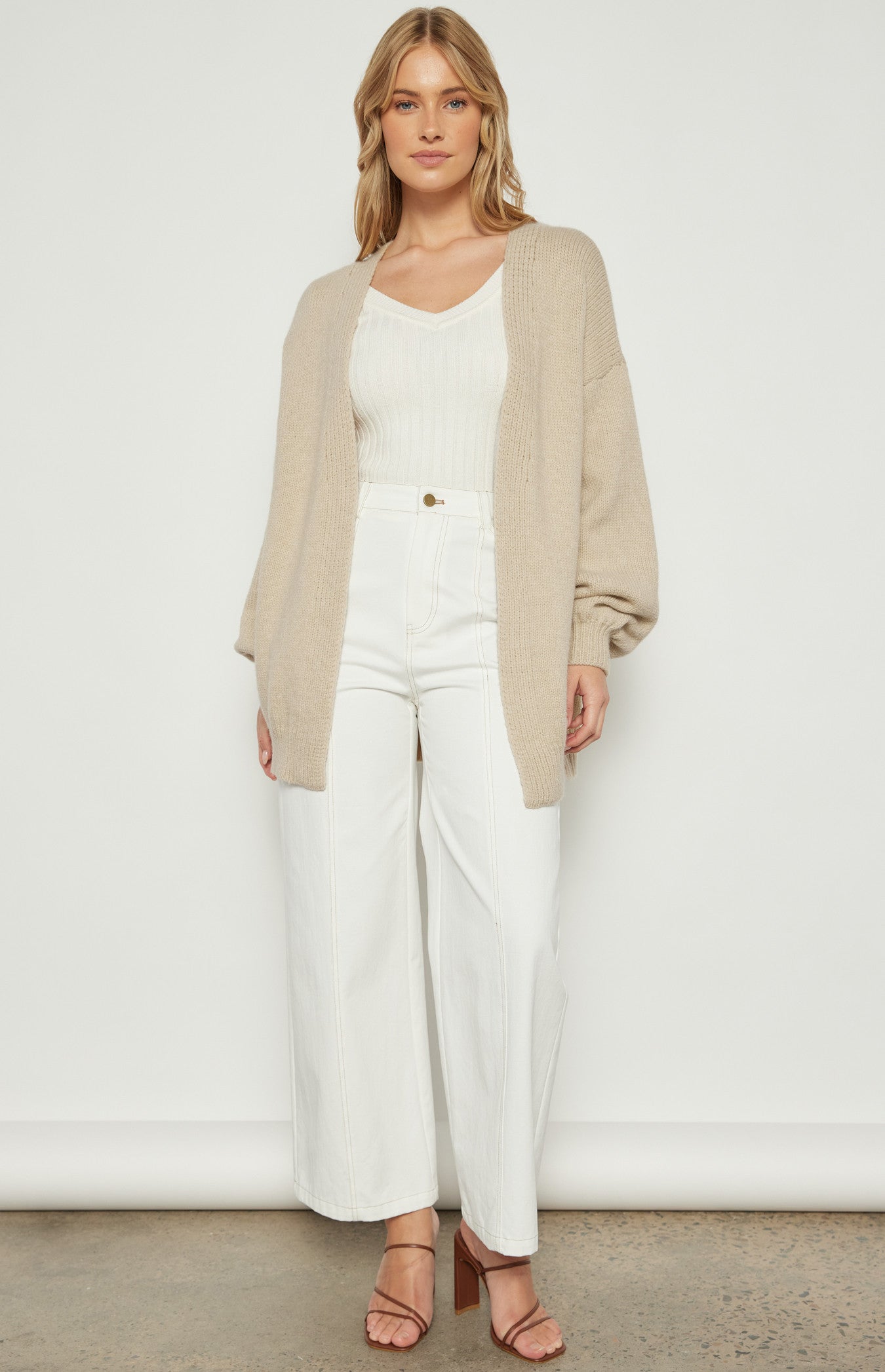 Oversized Bubble Sleeve Cardigan