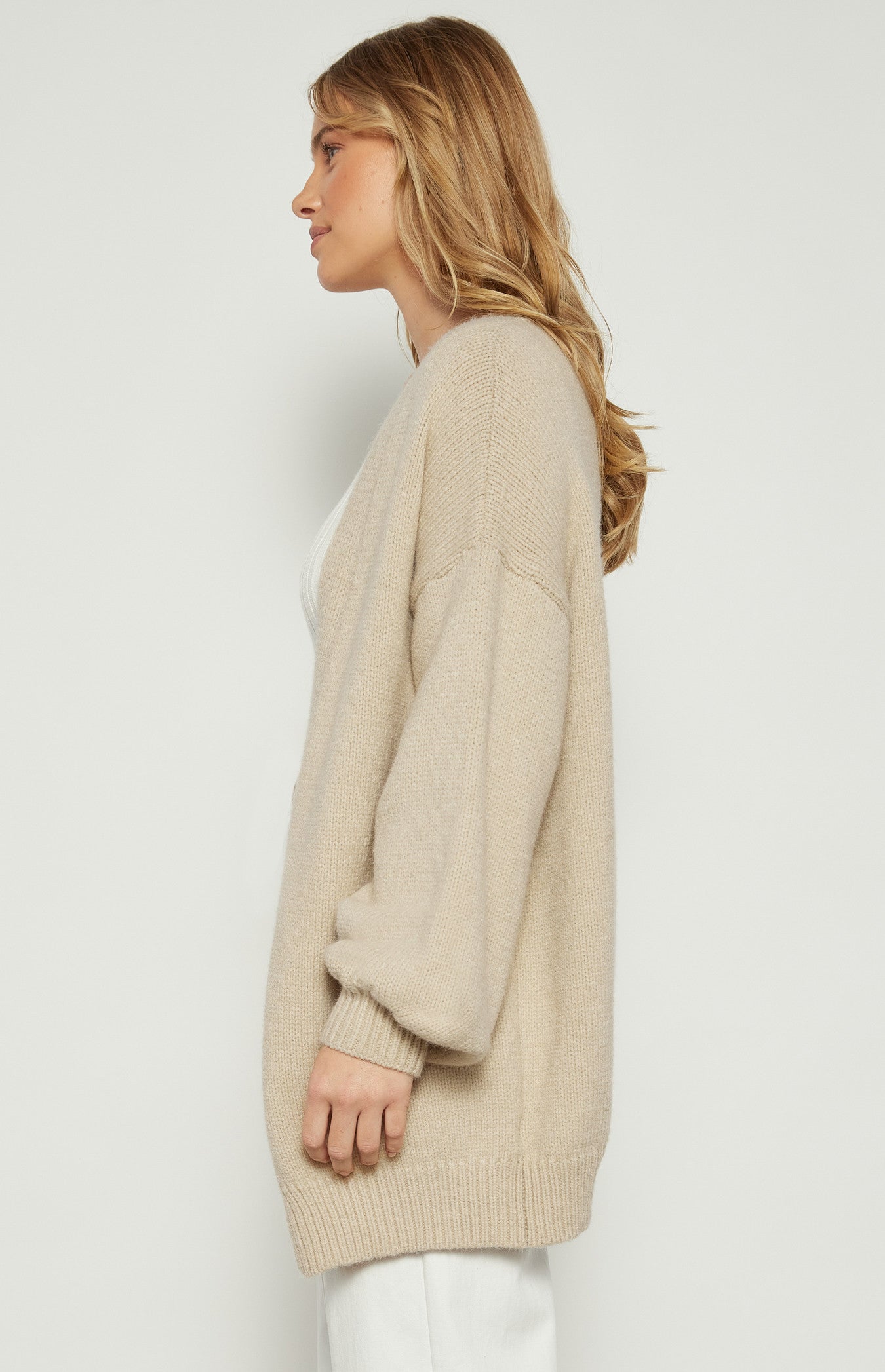 Oversized Bubble Sleeve Cardigan