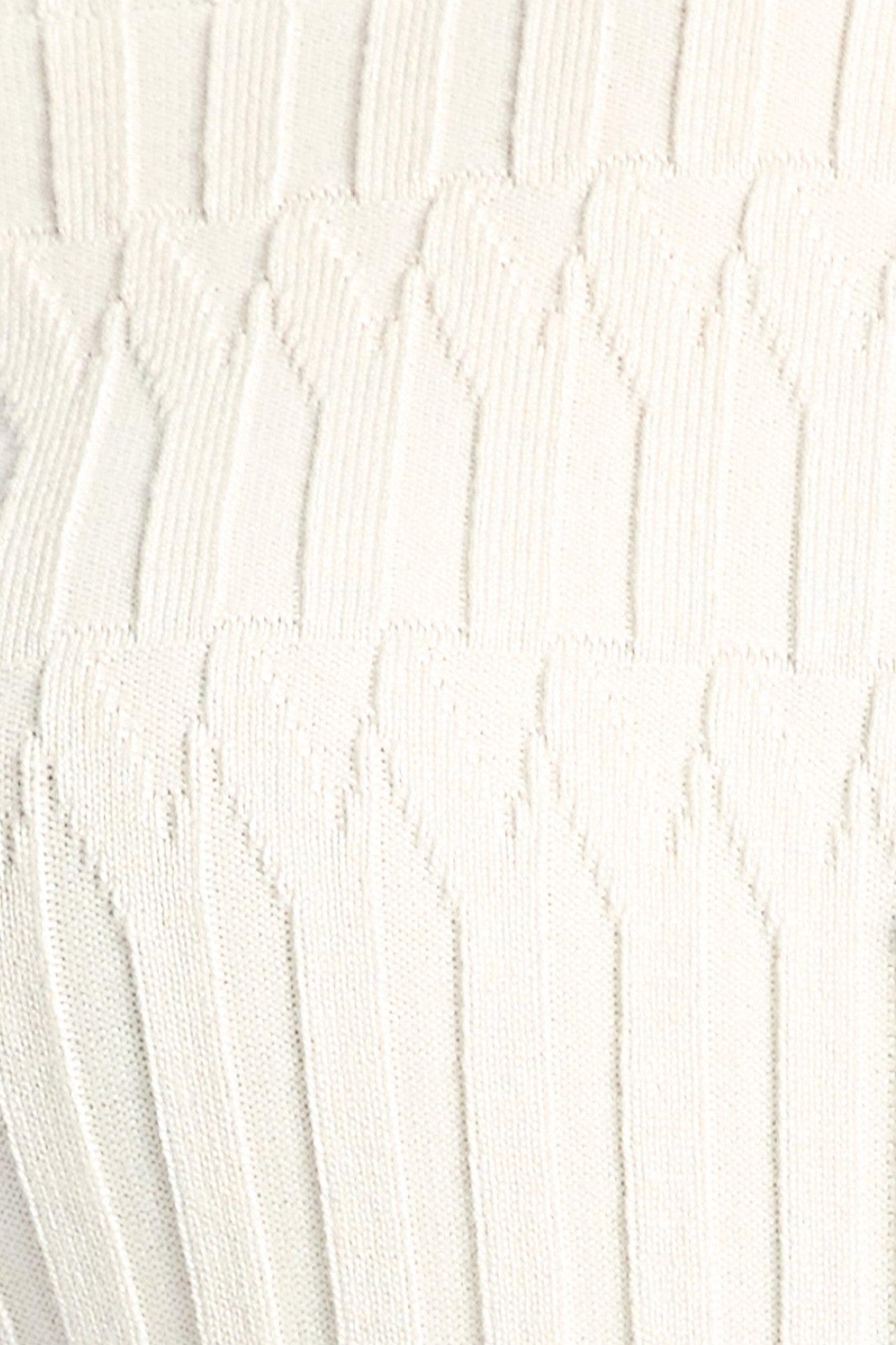 Off-Shoulder Patterned Knit Top with Front Button