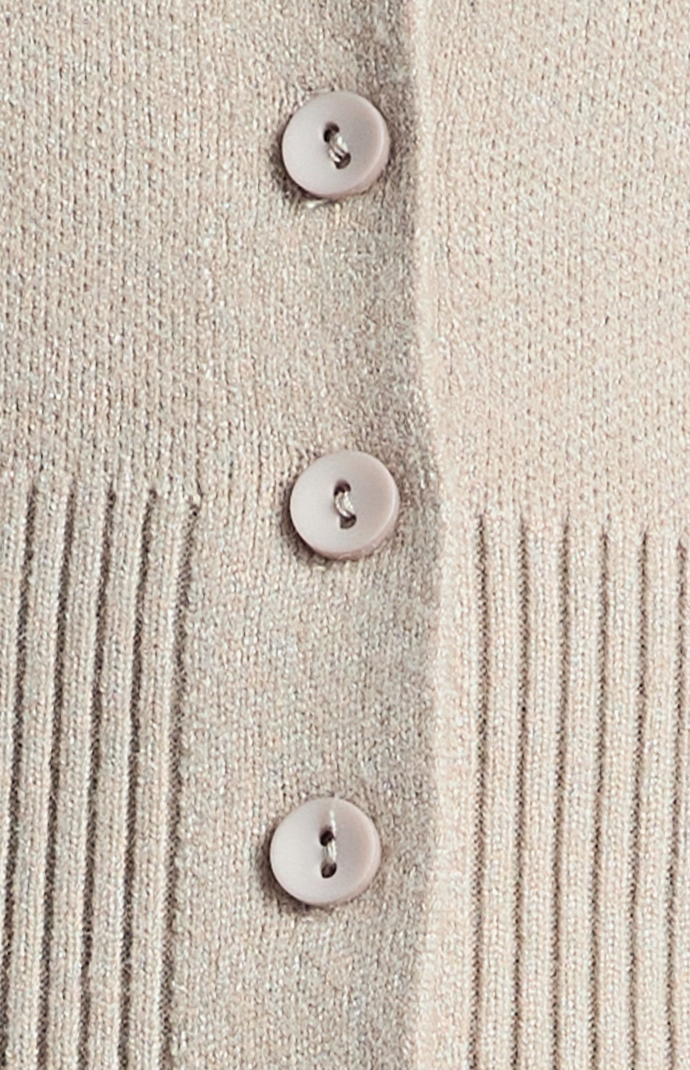 Cinch Waist Ribbed Detail Button-Up Cardigan