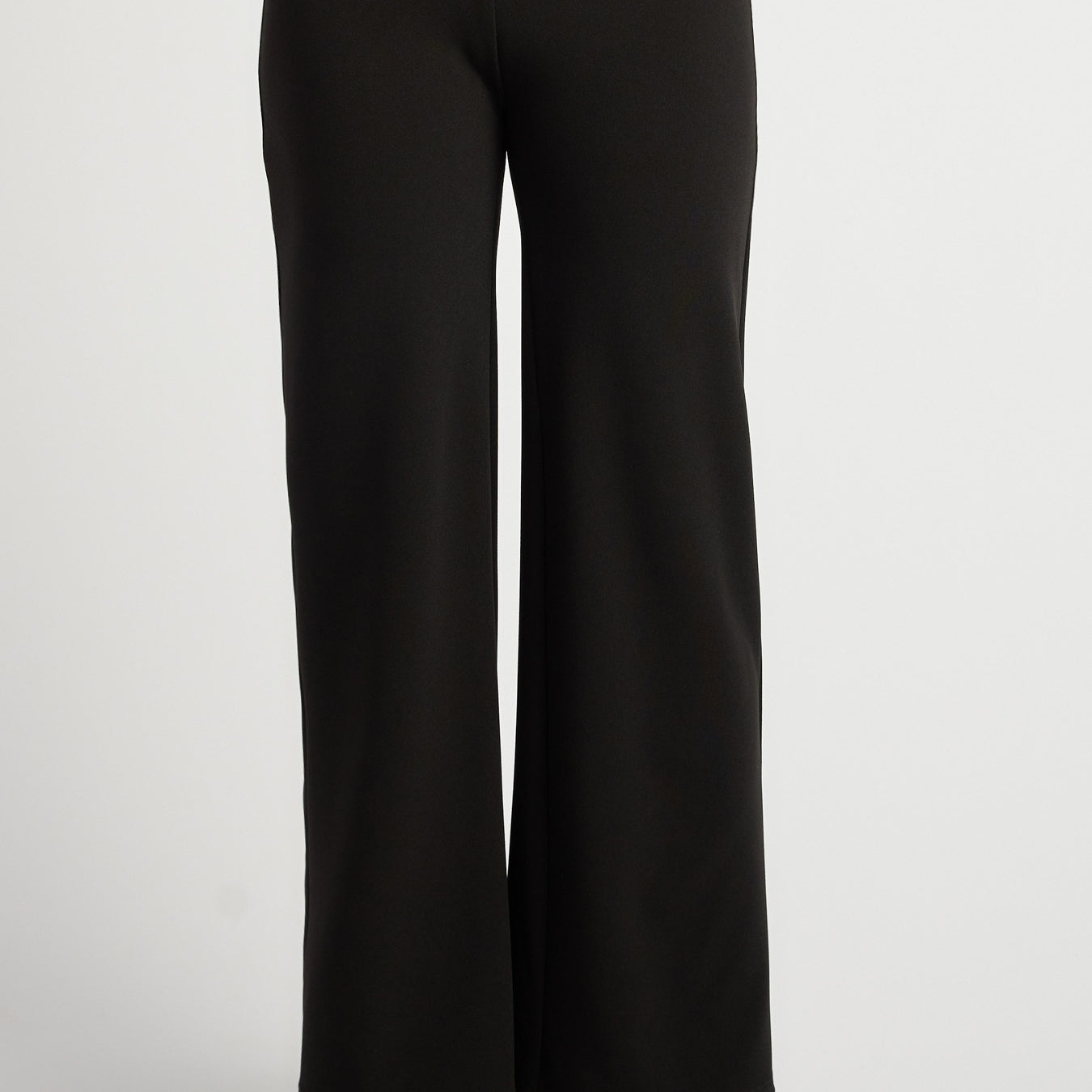 Stretch Jersey High Waisted Straight Leg Pants
