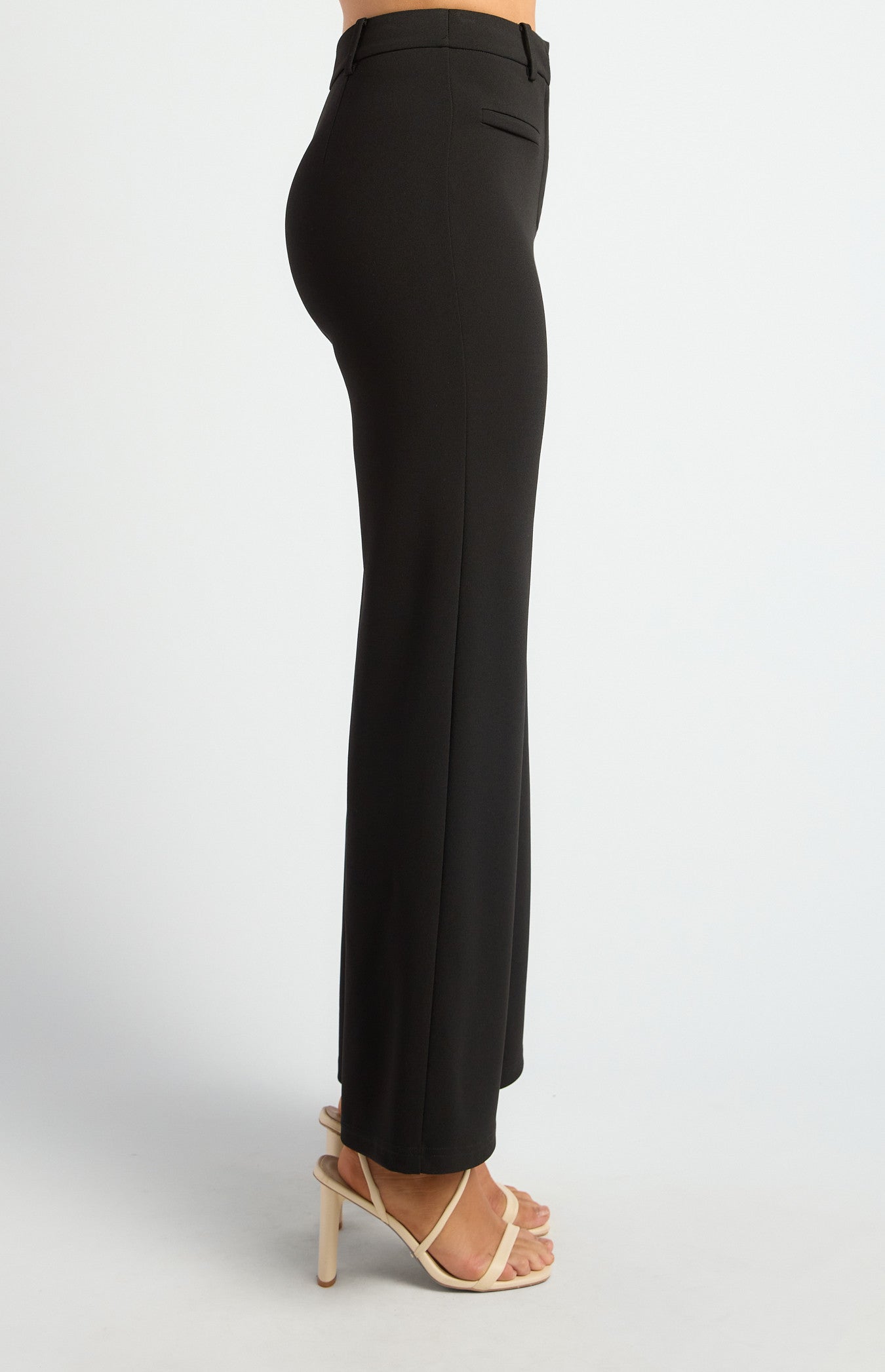 High-Waisted Bell-Bottom Jersey Pants