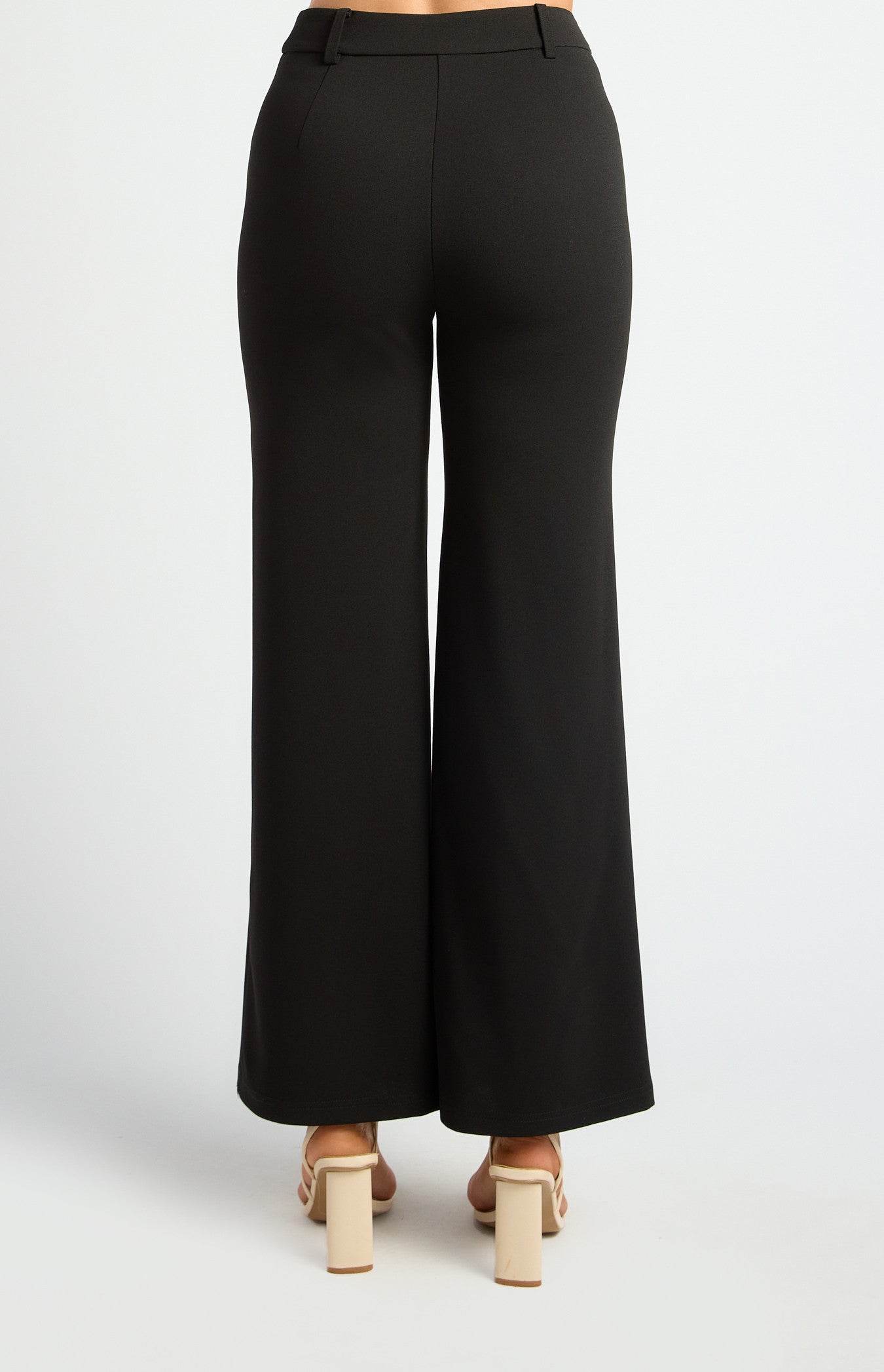 High-Waisted Bell-Bottom Jersey Pants
