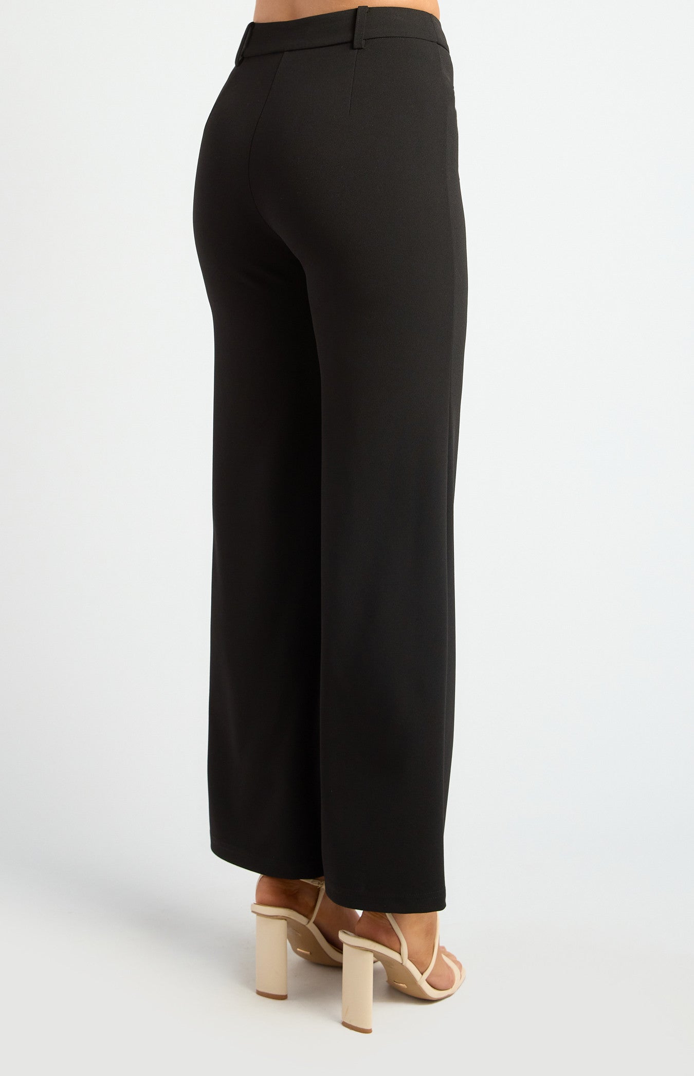 High-Waisted Bell-Bottom Jersey Pants
