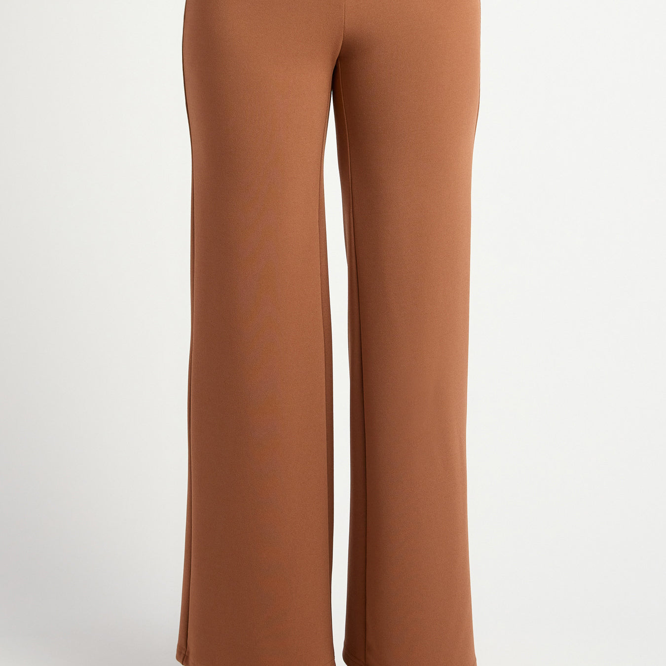 High-Waisted Bell-Bottom Jersey Pants